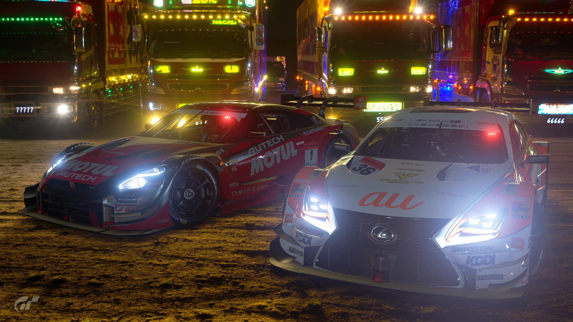 land vehicle, street, outdoors, no people, number, transportation, western script, mode of transportation, illuminated, Gran Turismo Sport, architecture, HD Wallpaper