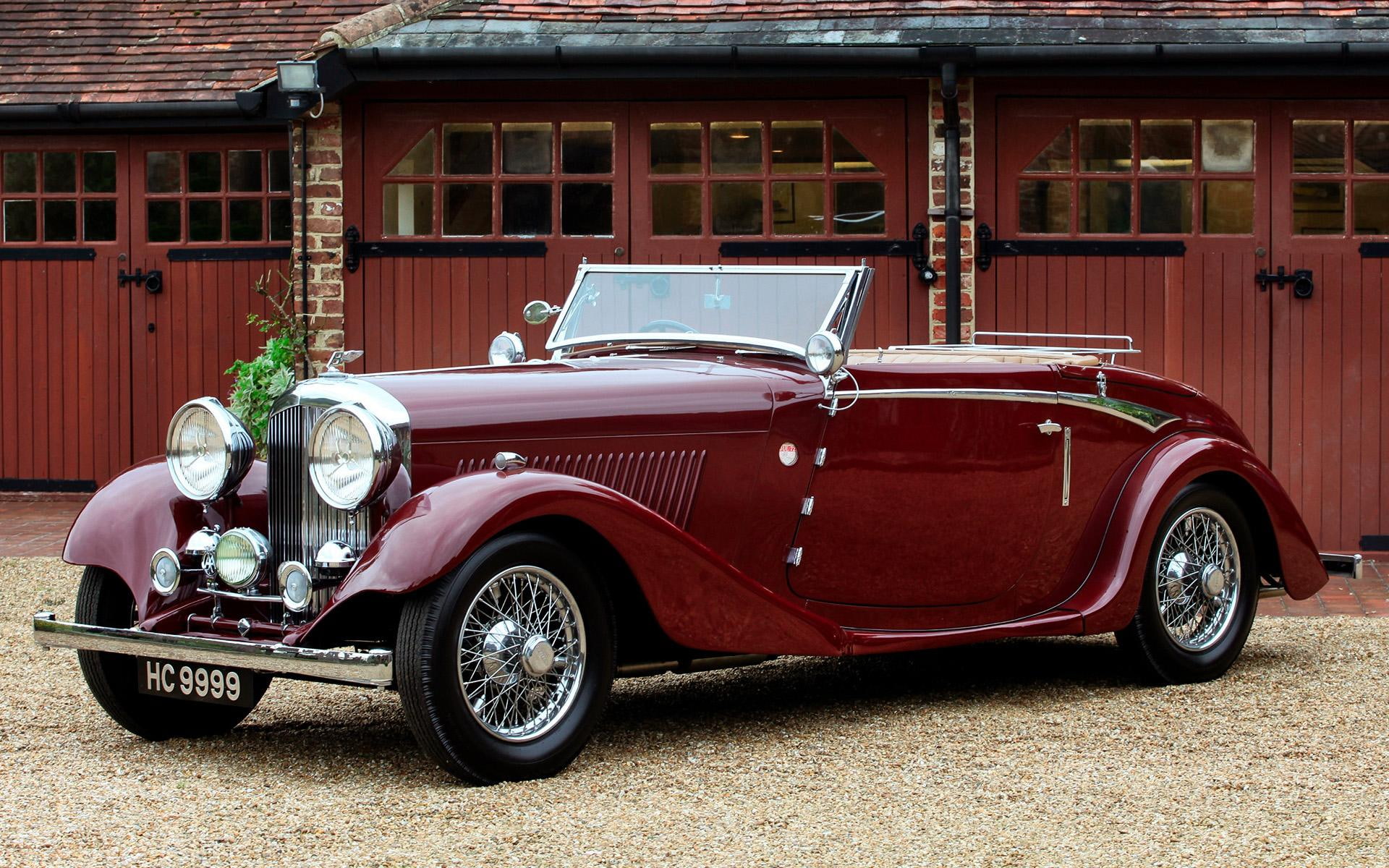 drophead, elegance, coupe, convertible, 1934, antique, classic, bentley, 1080P, vintage, elegant, HD Wallpaper