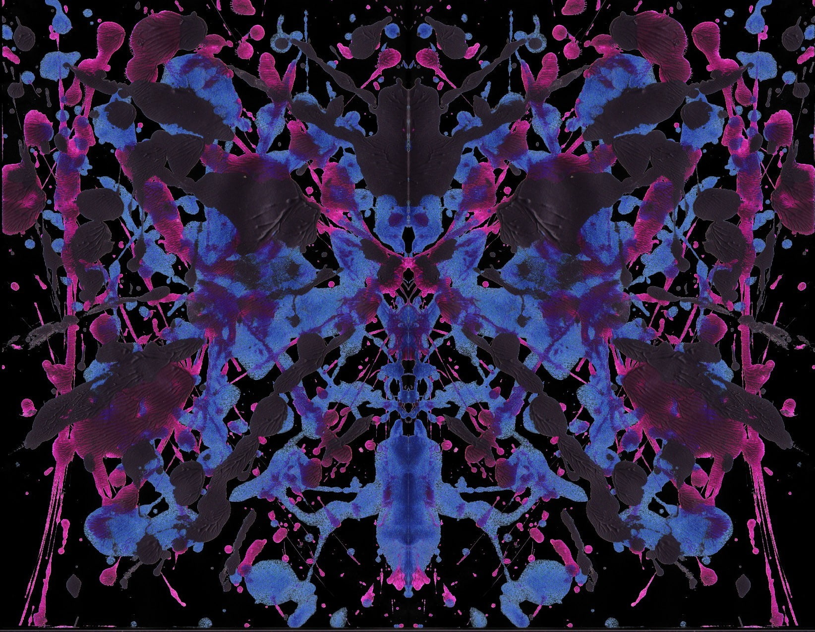 symmetry, Rorschach test, ink, paint splatter, 720P, HD Wallpaper
