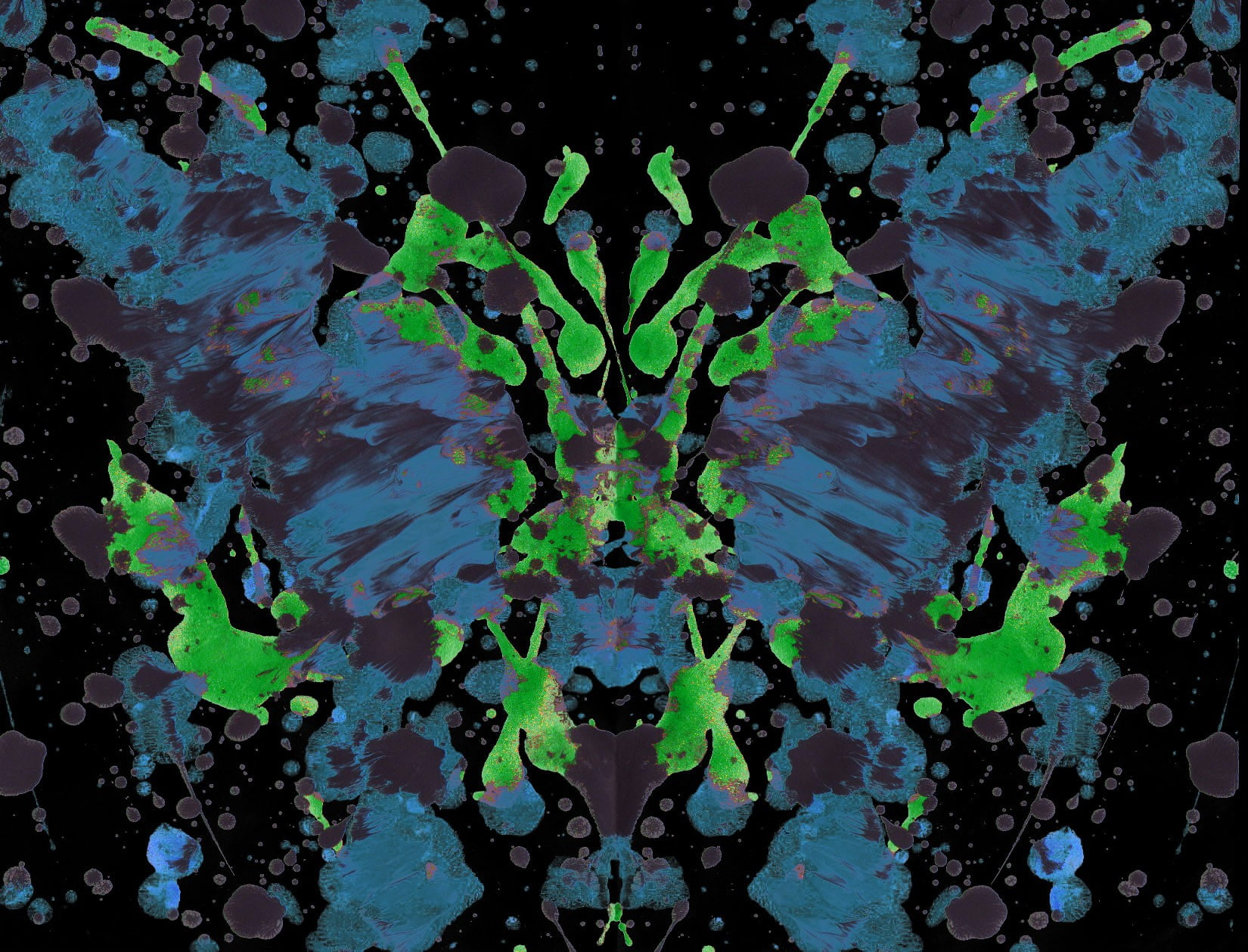 pattern, abstract, paint splatter, no people, plant, outdoors, symmetry, ink, design, plant part, backgrounds, Rorschach test, full frame, nature, reflection, HD Wallpaper
