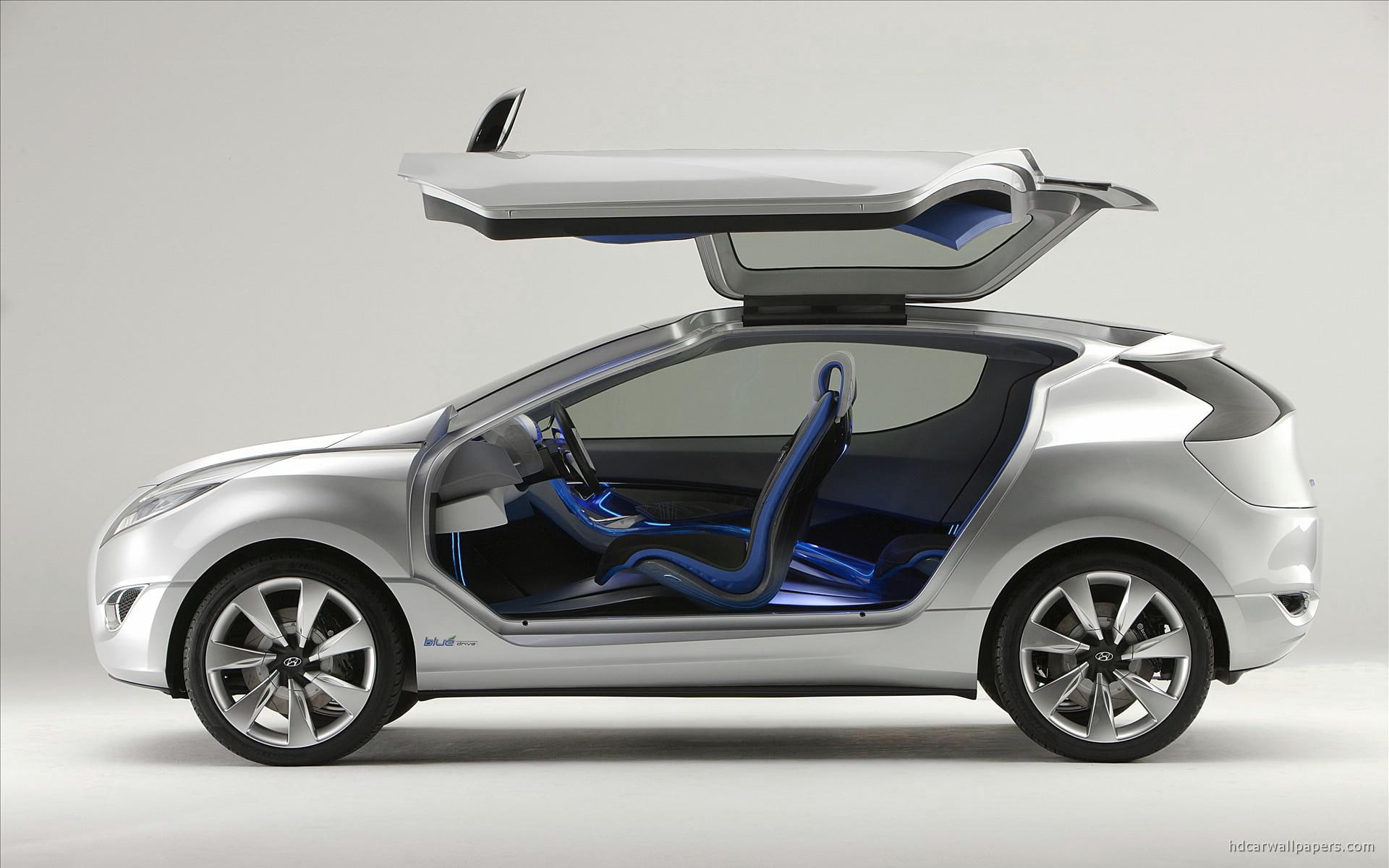 2009, concept, nuvis, door, cars, silver, hyundai, hatchback, 1080P, HD Wallpaper