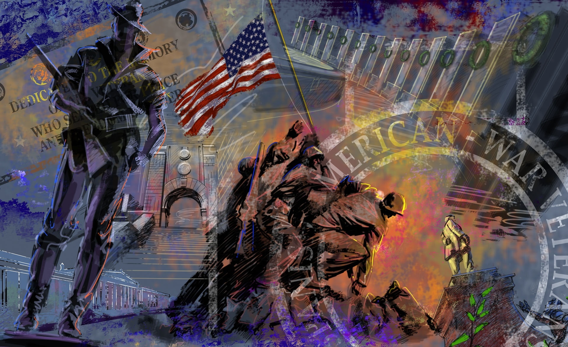 1080P, lifestyles, city, arts culture and entertainment, creativity, building exterior, digital composite, Independence Day, building, day, architecture, HD Wallpaper