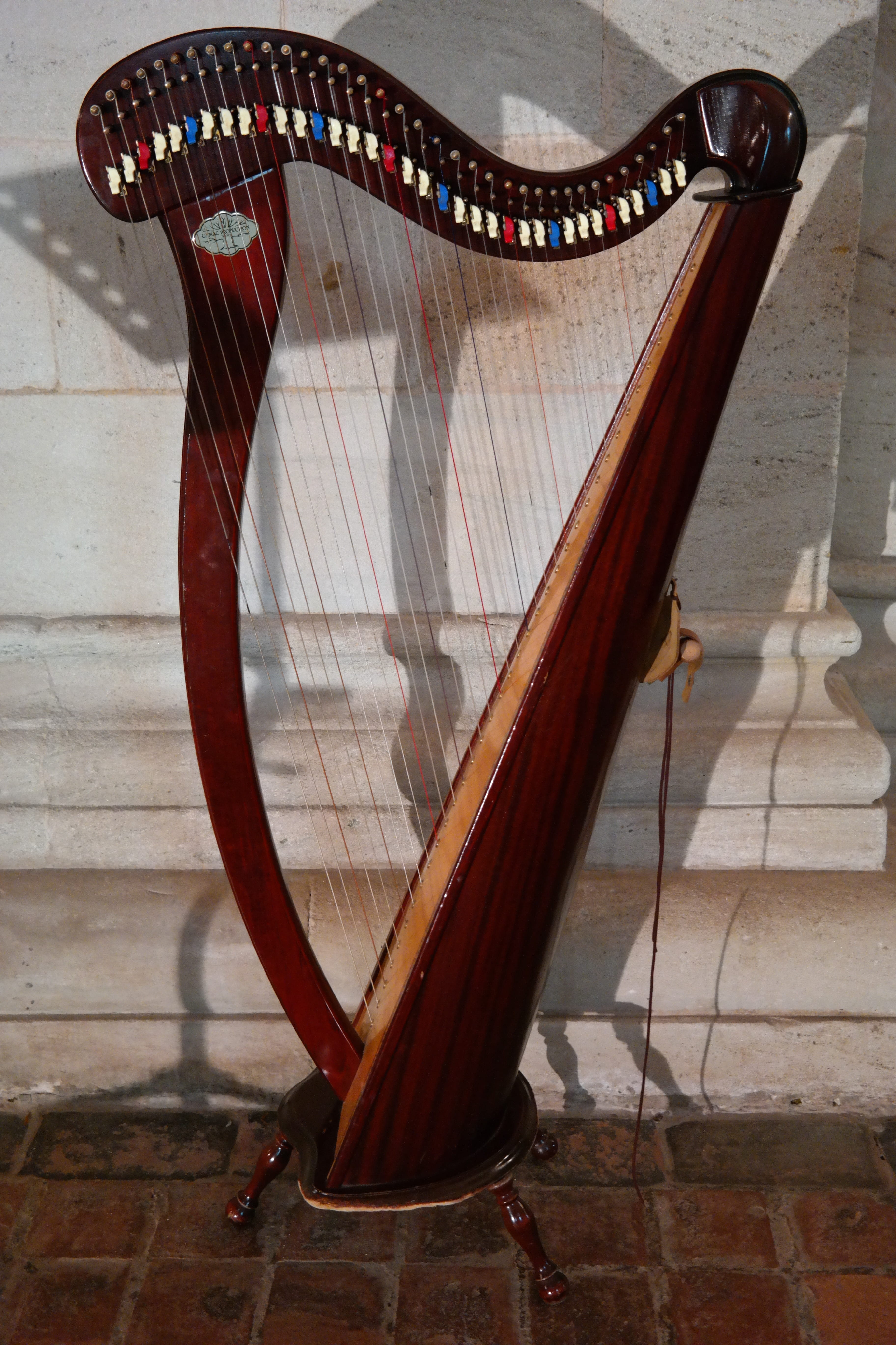 high angle view, sound, head, concert harp, instrument, close-up, wood, brown, still life, 5K, soundboard, knee, foot, choir dopamine honing, no people, Phone HD Wallpaper