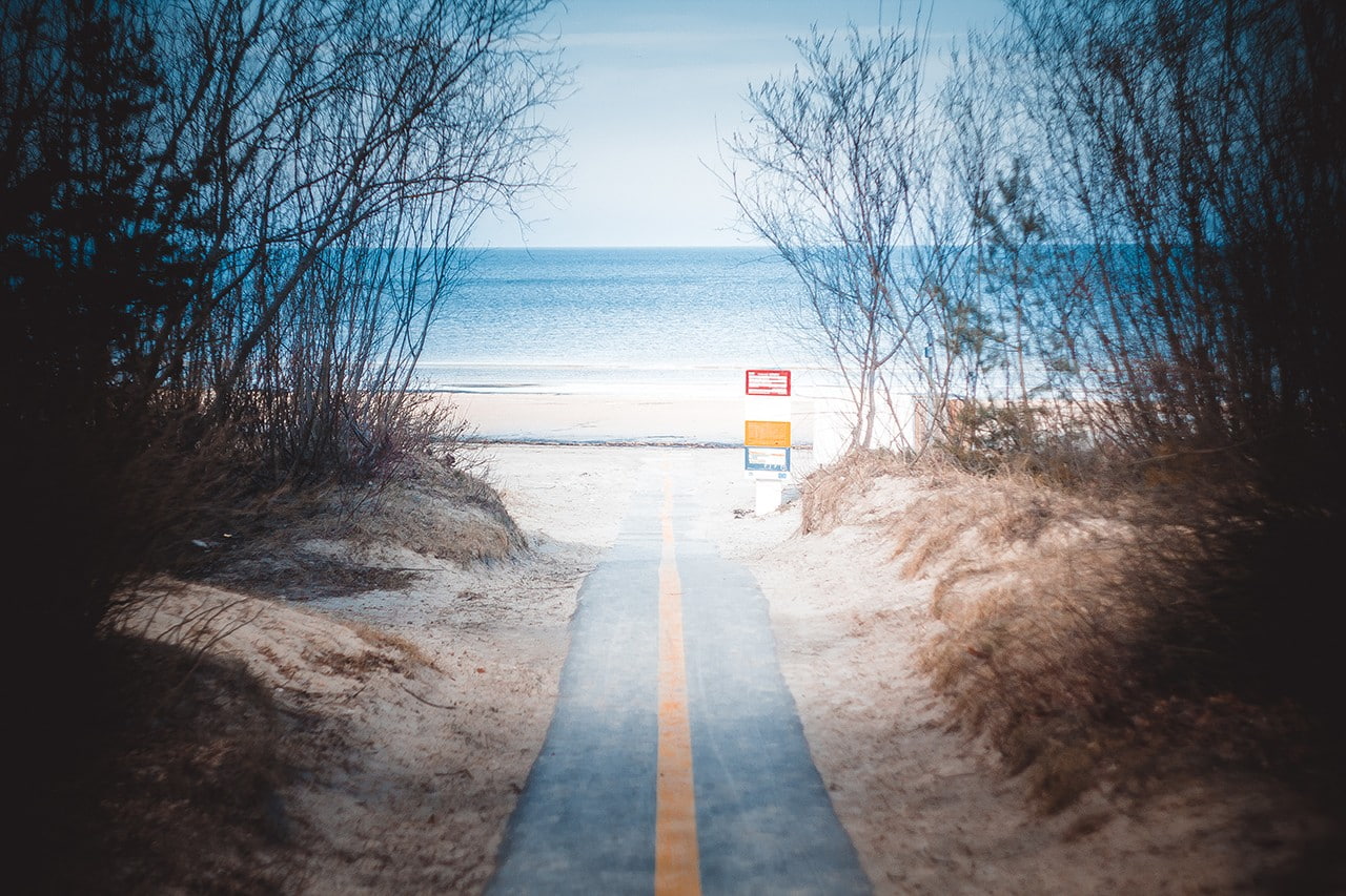 nature, no people, land, direction, plant, day, communication, water, 720P, road, tranquil scene, diminishing perspective, sky, outdoors, tree, vignette, HD Wallpaper