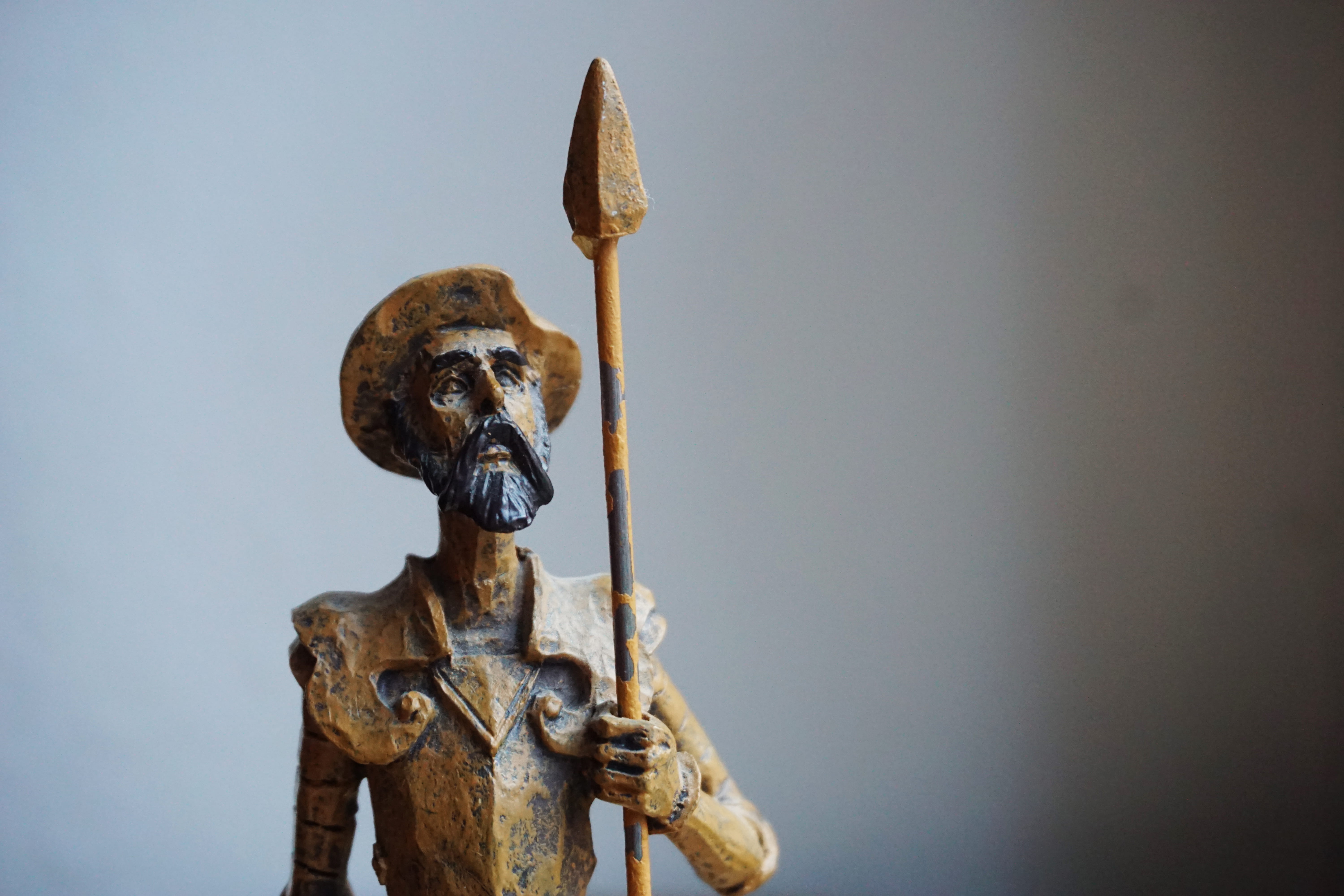 representation, metal, rusty, wood - material, craft, copy space, colored background, statue, no people, creativity, art and craft, trinket, sculpture, HD Wallpaper