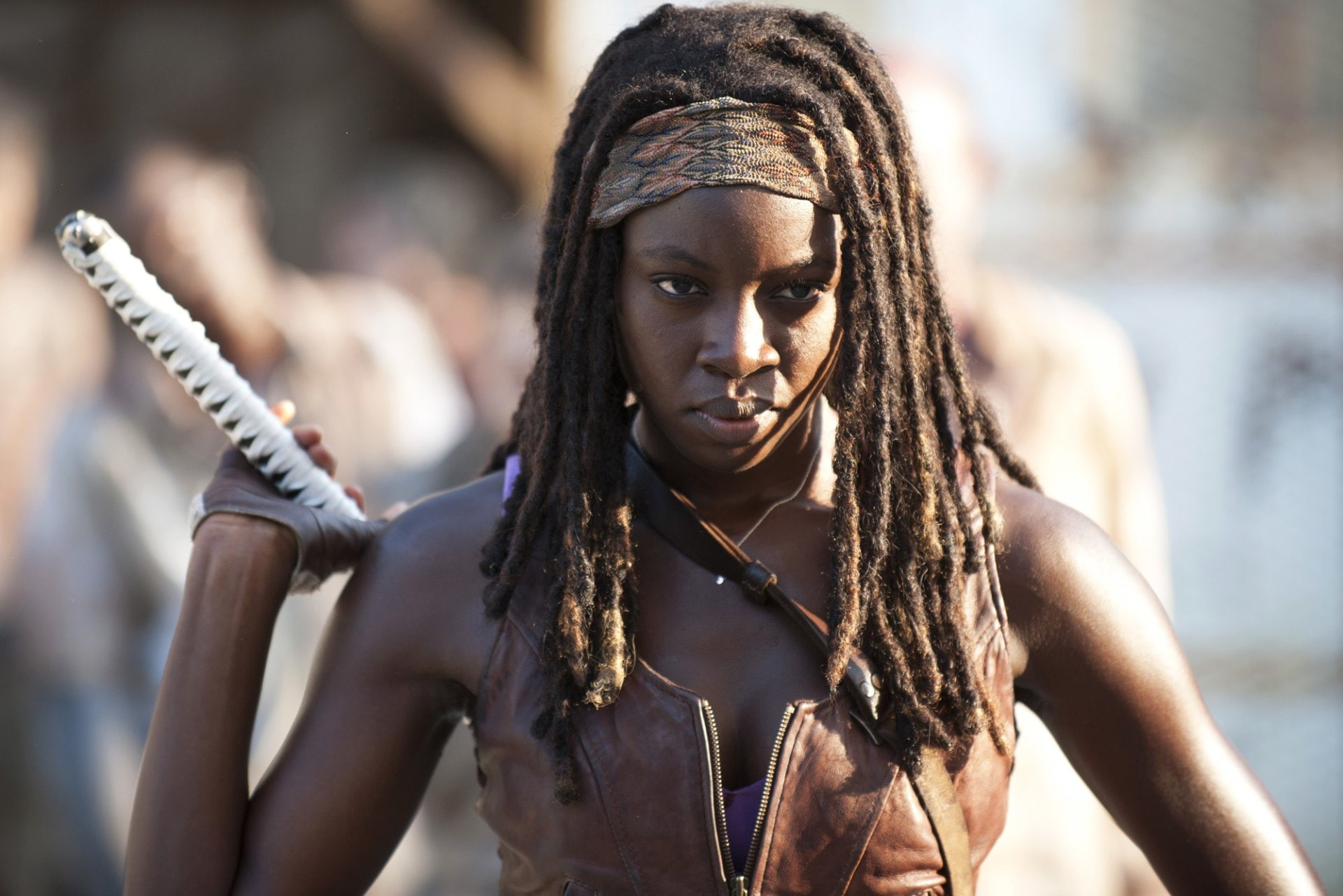 hair, braided hair, Michonne (The Walking Dead), long hair, looking at camera, beauty, women, adult, one person, hairstyle, 1080P, young adult, TV Show, HD Wallpaper