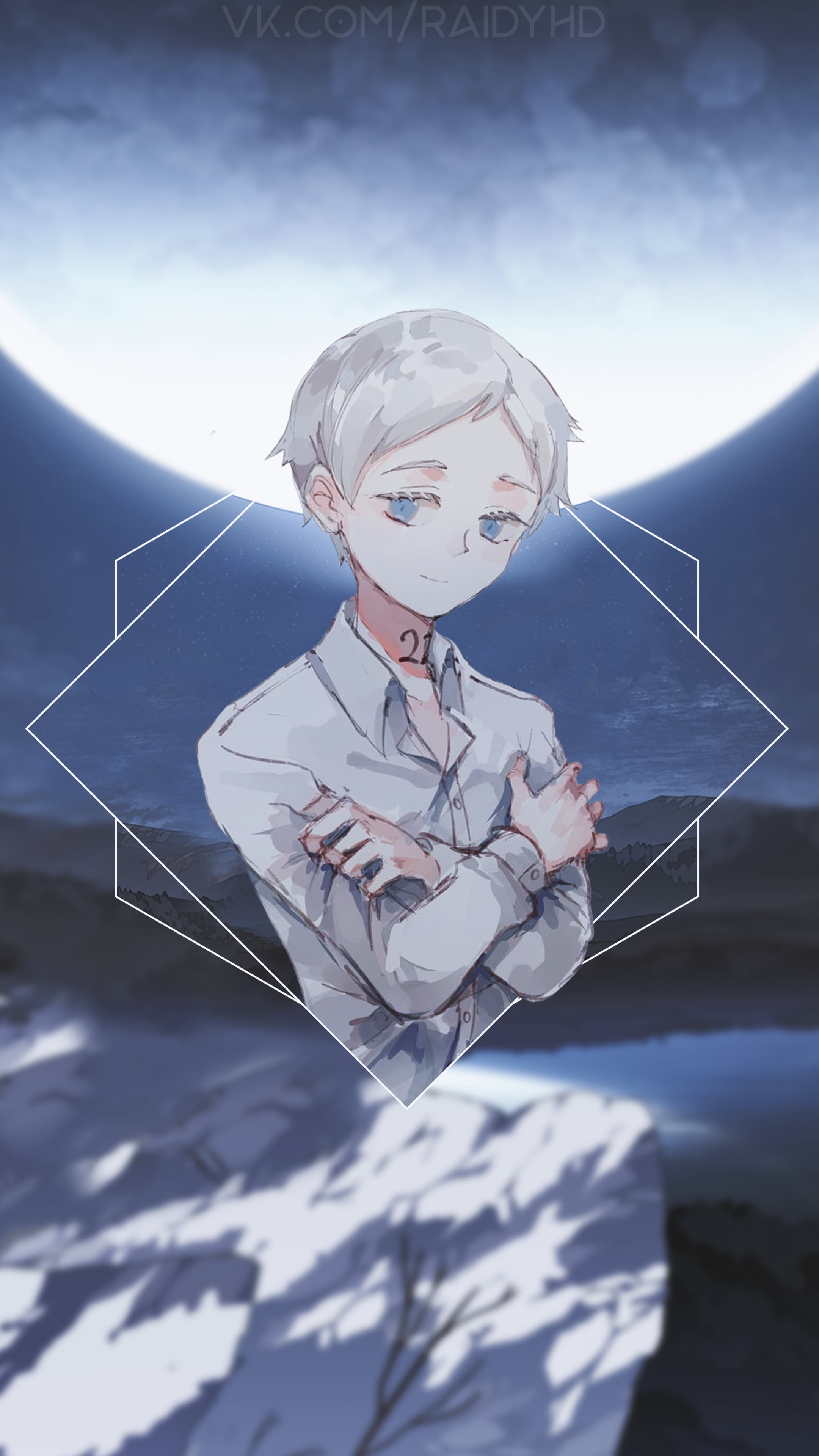 Norman (The Promised Neverland), 4K, picture-in-picture, anime, anime girls, Phone HD Wallpaper