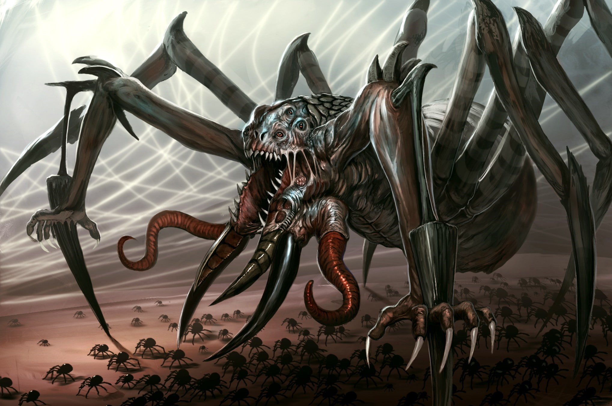 creature, fantasy art, artwork, 1080P, Giant Spider, HD Wallpaper