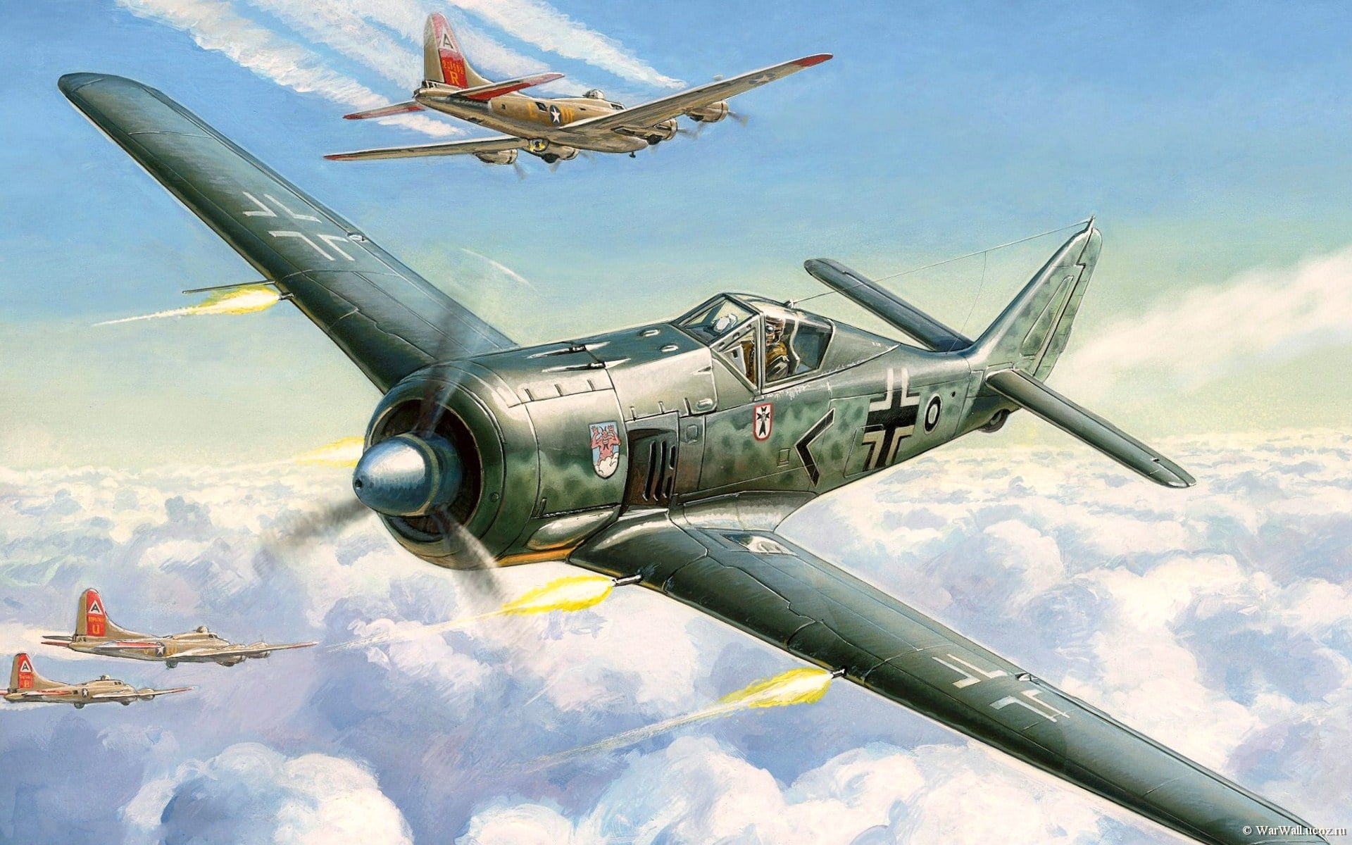 battle, art, government, painting, transportation, plane, war, air Vehicle, speed, sky, 1080P, mid-air, propeller, combat, mode of transportation, ww2, HD Wallpaper