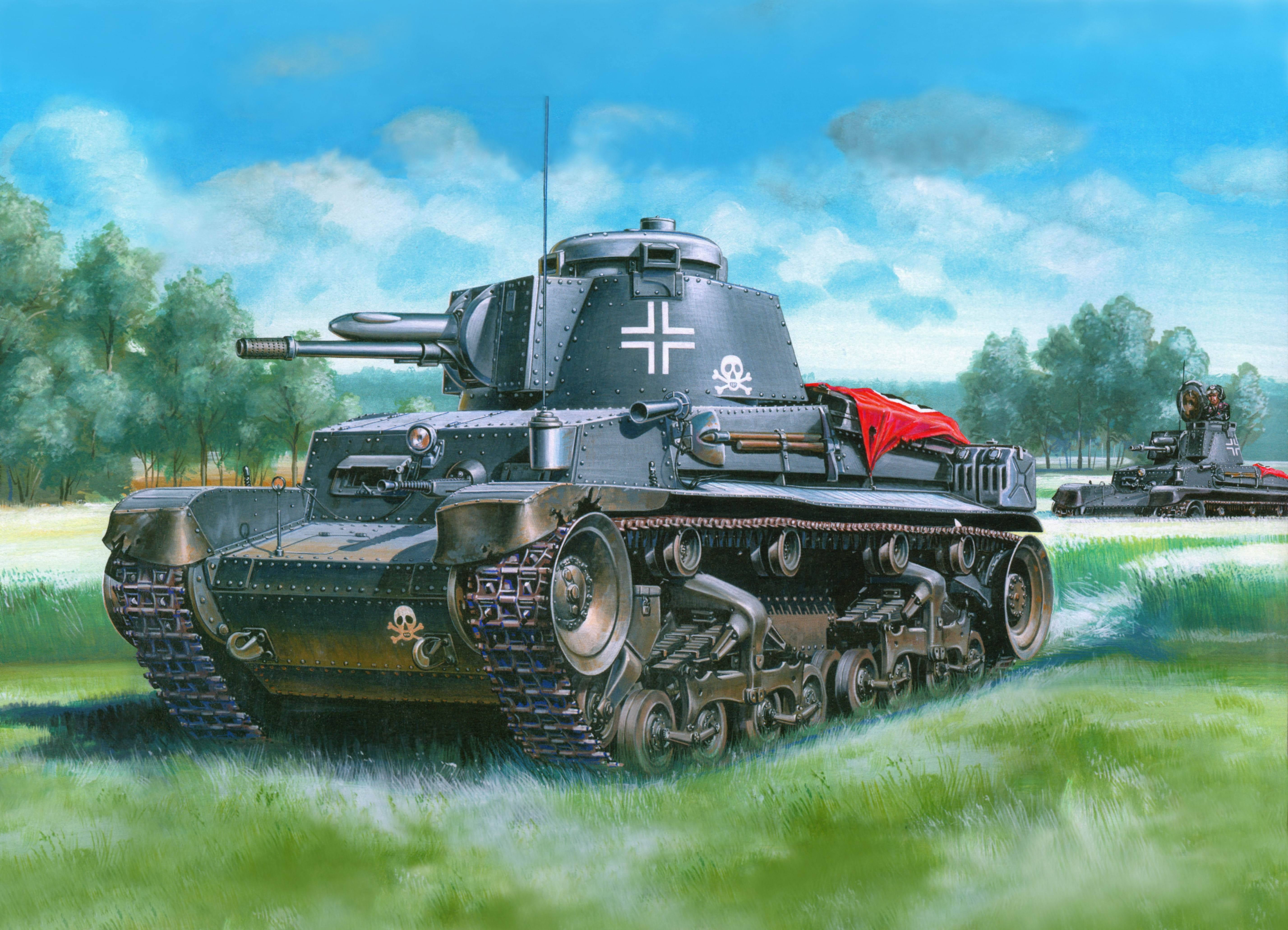 mode of transportation, transportation, land vehicle, 5K, armored tank, nature, fighting, the Wehrmacht, land, army, gray, pz kpfw 35, military, aggression, HD Wallpaper