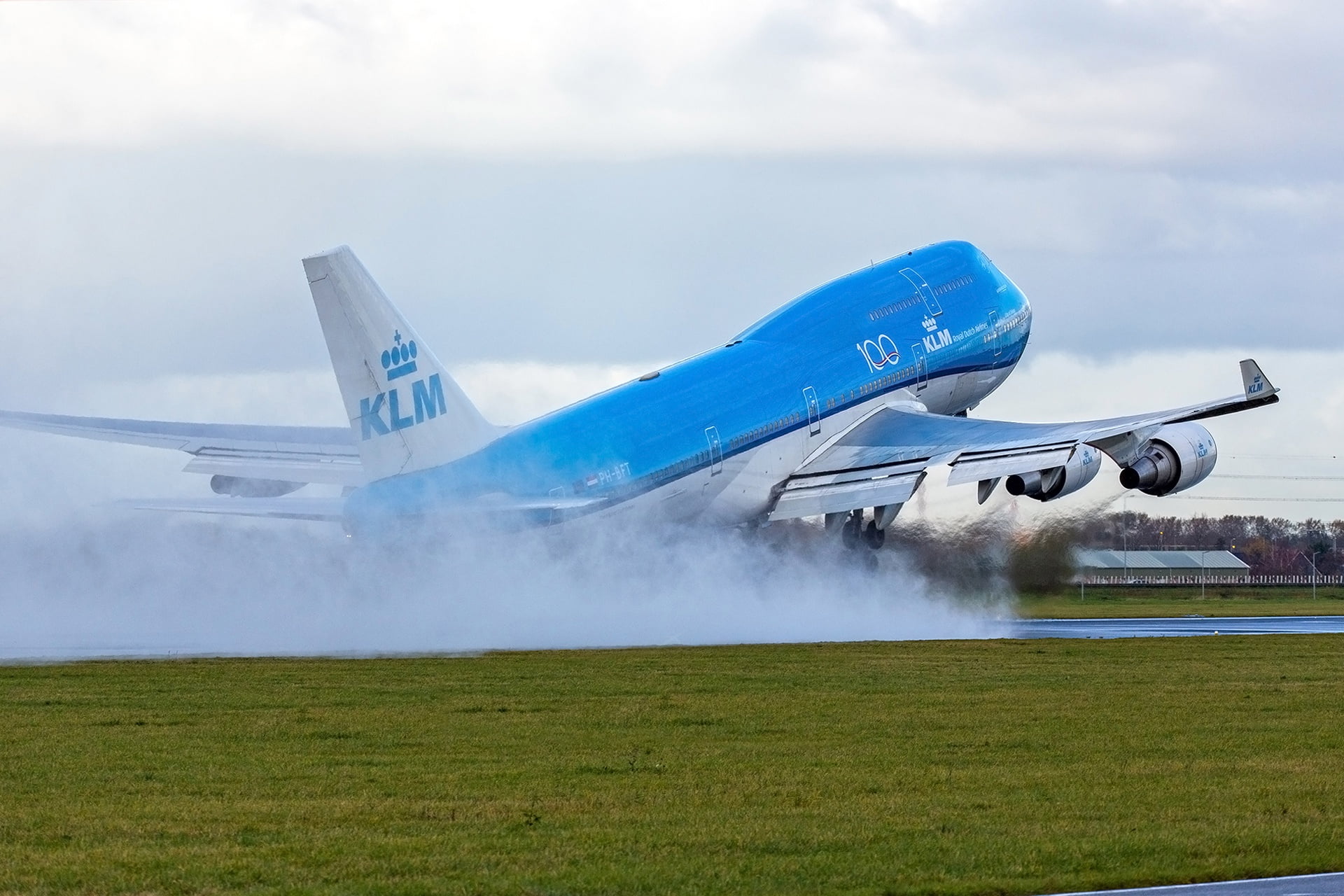Royal Dutch Airlines, A passenger plane, Boeing, The rise, WFP, Boeing 747, 1080P, True, Boeing 747-400, KLM, Airliner, The plane, HD Wallpaper