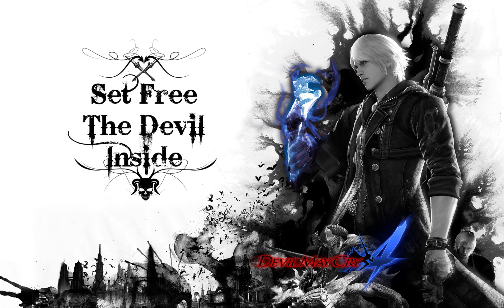 warm clothing, hairstyle, day, Devil may cry 4, clothing, winter, snow, devil, one person, young adult, western script, DmC, Nero, communication, lifestyles, HD Wallpaper