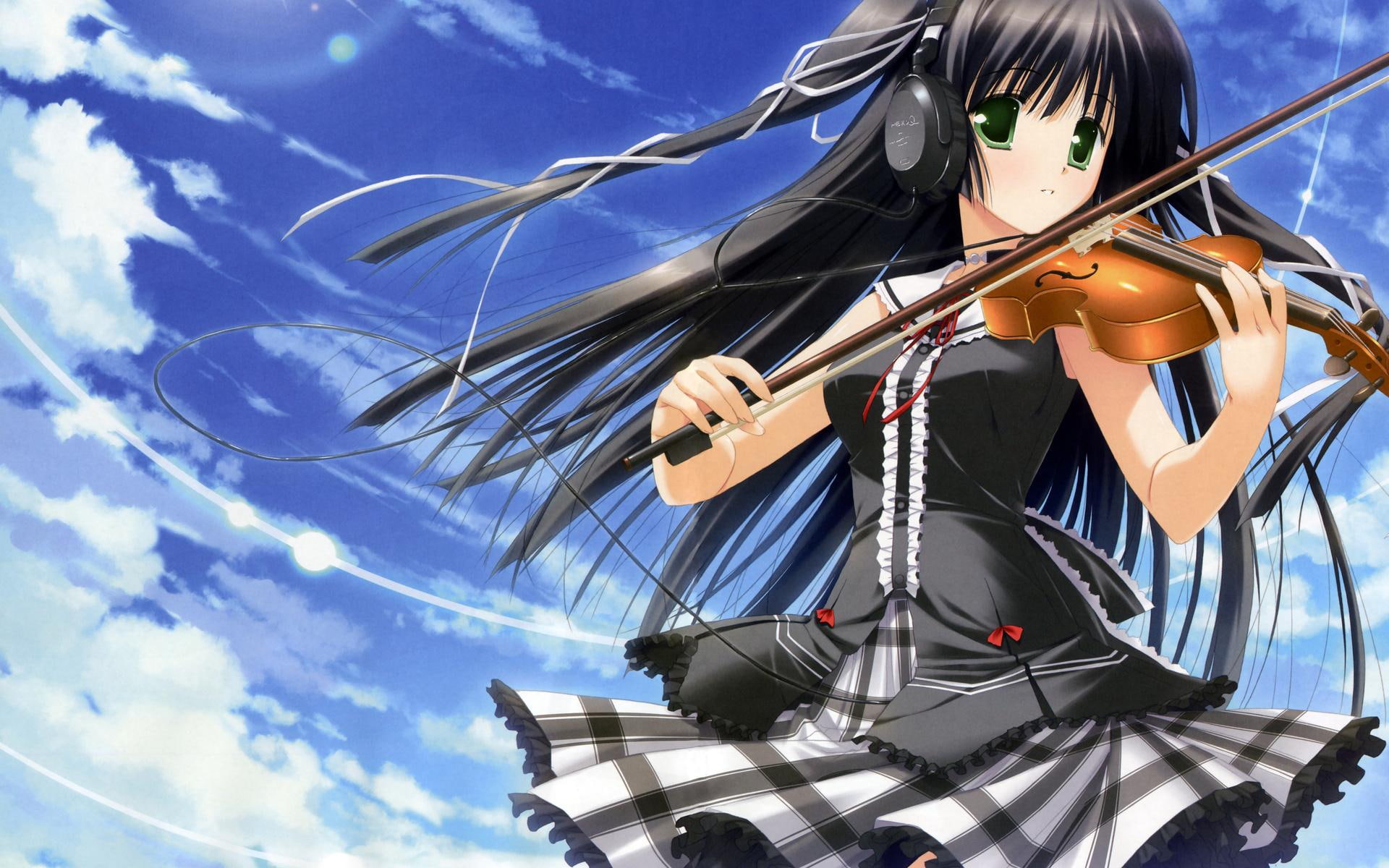 music, love, s, let, 3d and abstract, dance, blue, sing, 1080P, anime, HD Wallpaper