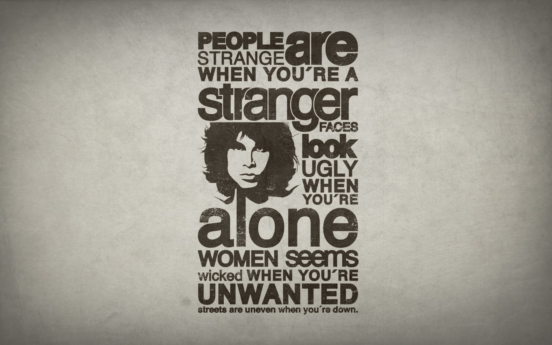 art and craft, communication, old, indoors, textured effect, wall - building feature, damaged, single object, 1080P, quote lyrics typography jim morrison the doors simple background, HD Wallpaper