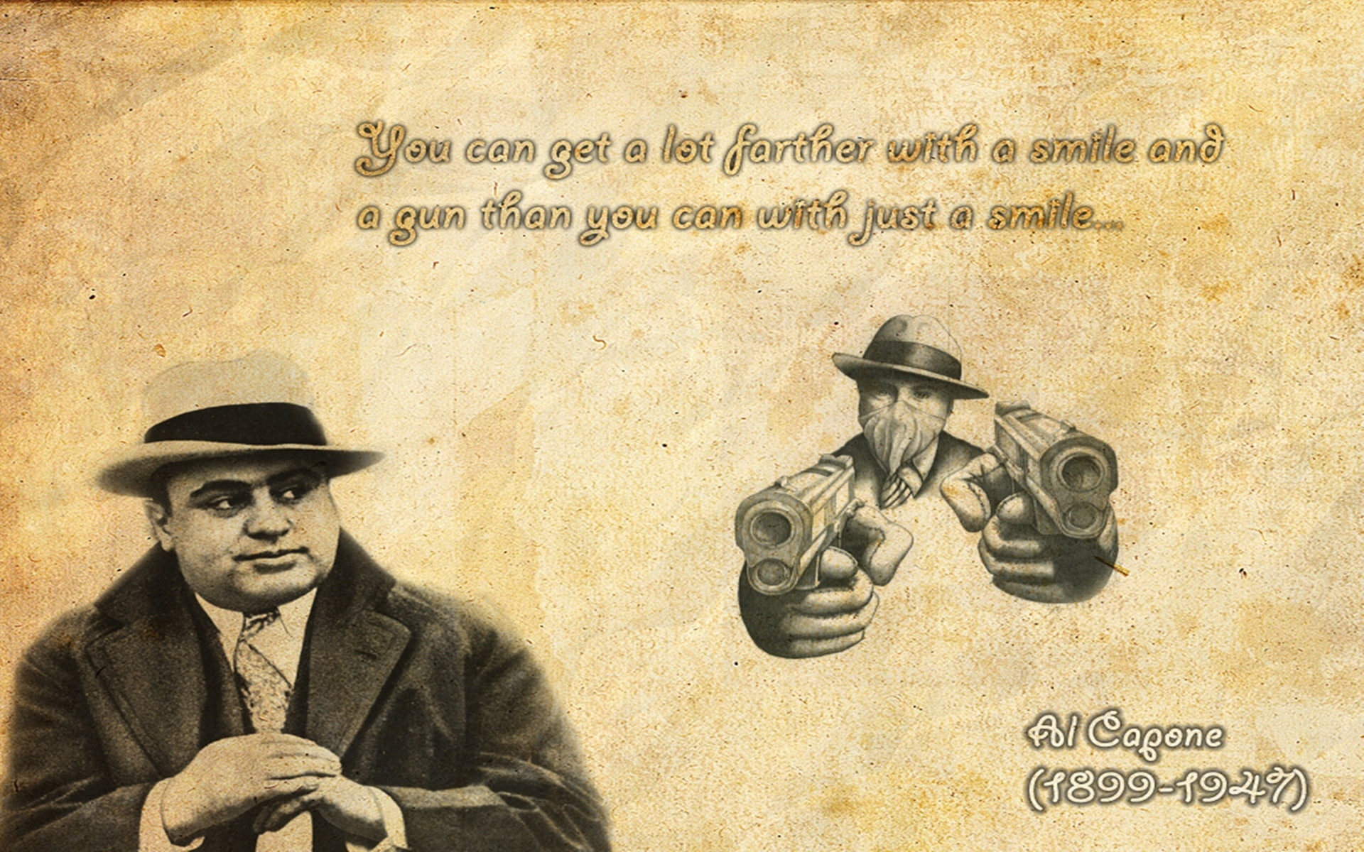 Al, chicago, Gun, 1080P, boss, hd, art, capone, al capone, people, HD Wallpaper