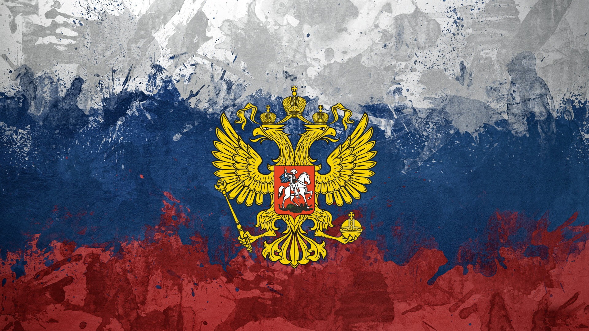 eagles, flags, 1080P, federation, russian, russia, emblems, HD Wallpaper