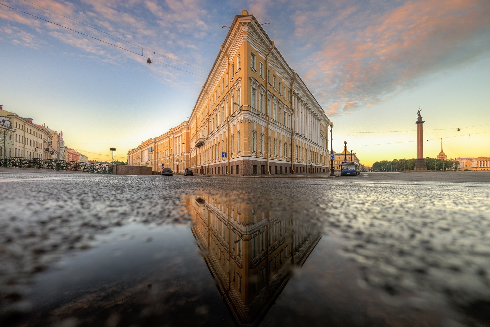 building, nature, travel destinations, built structure, city, surface level, 1080P, water, Russia, outdoors, cityscape, cloud - sky, sky, sunset, reflection, HD Wallpaper