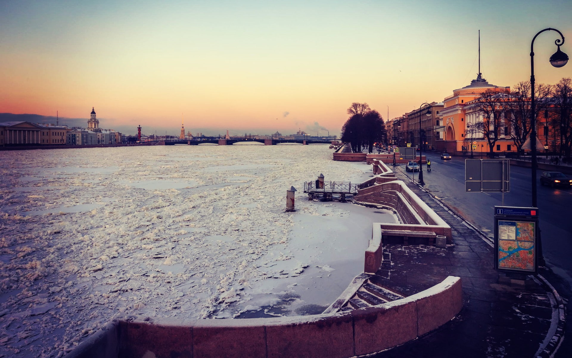 canal, nature, real people, river, Leningrad, city, building, 1080P, water, winter, Russia, St. Petersburg, sky, nautical vessel, architecture, transportation, HD Wallpaper
