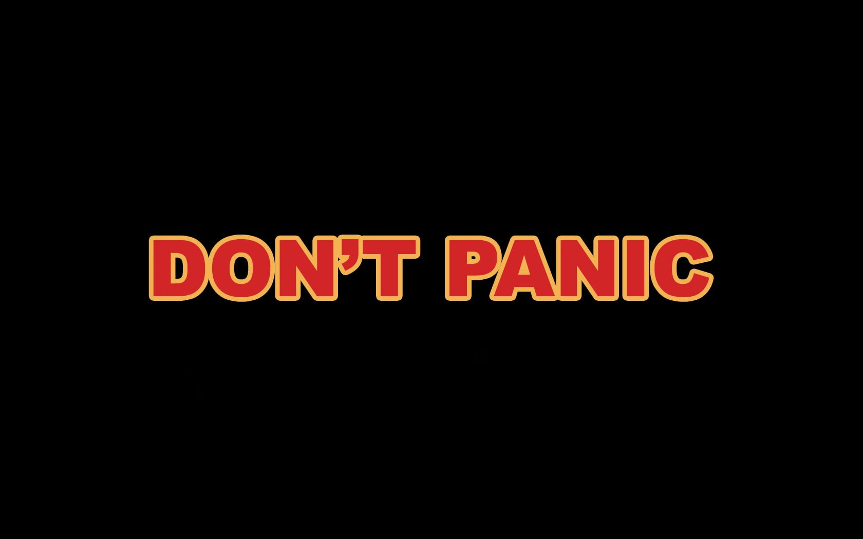 The Hitchhikers Guide to the Galaxy, minimalism, 720P, typography, HD Wallpaper