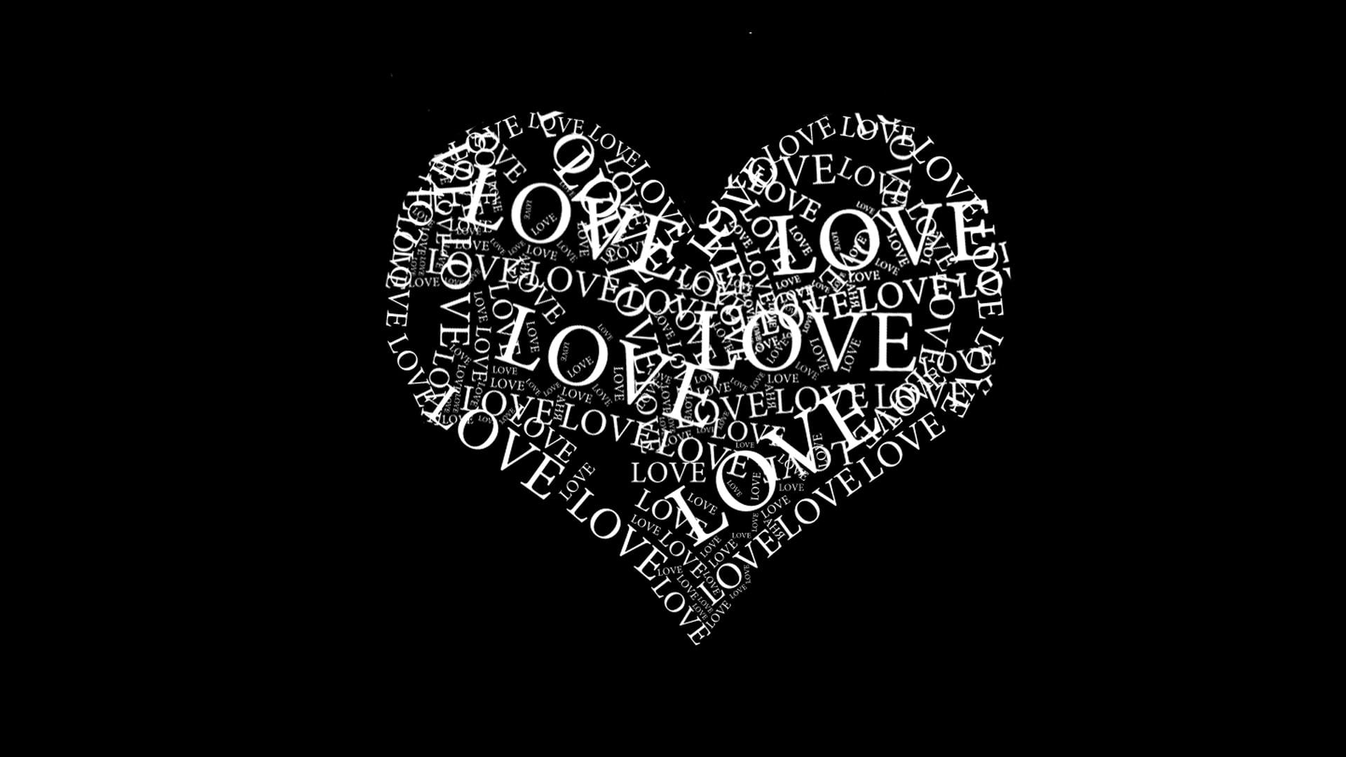text, close-up, message, creativity, communication, black background, art and craft, craft, word, design, heart, cut out, positive emotion, indoors, 1080P, HD Wallpaper