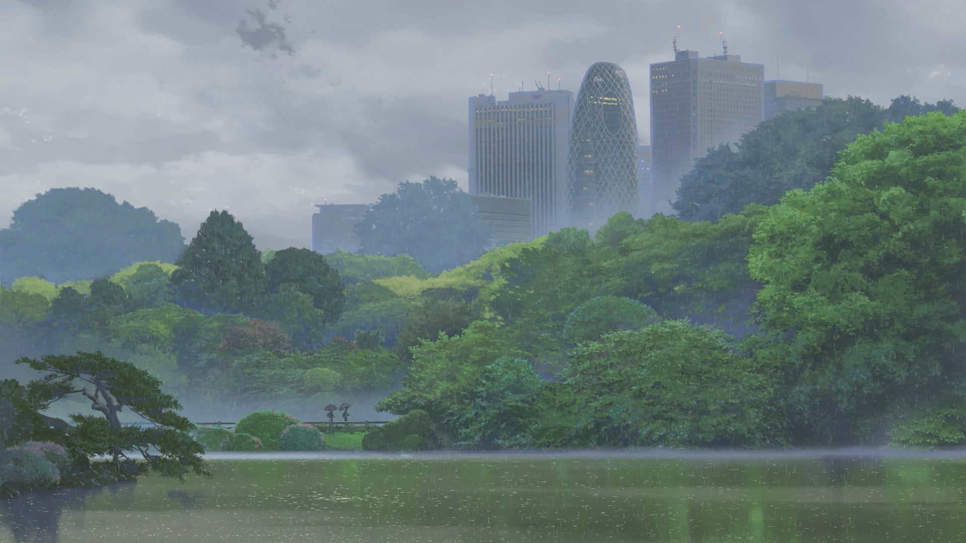 1080P, skyscraper, pollution, water, landscape, building exterior, nature, fog, tree, built structure, cityscape, city, urban skyline, sky, office building exterior, HD Wallpaper