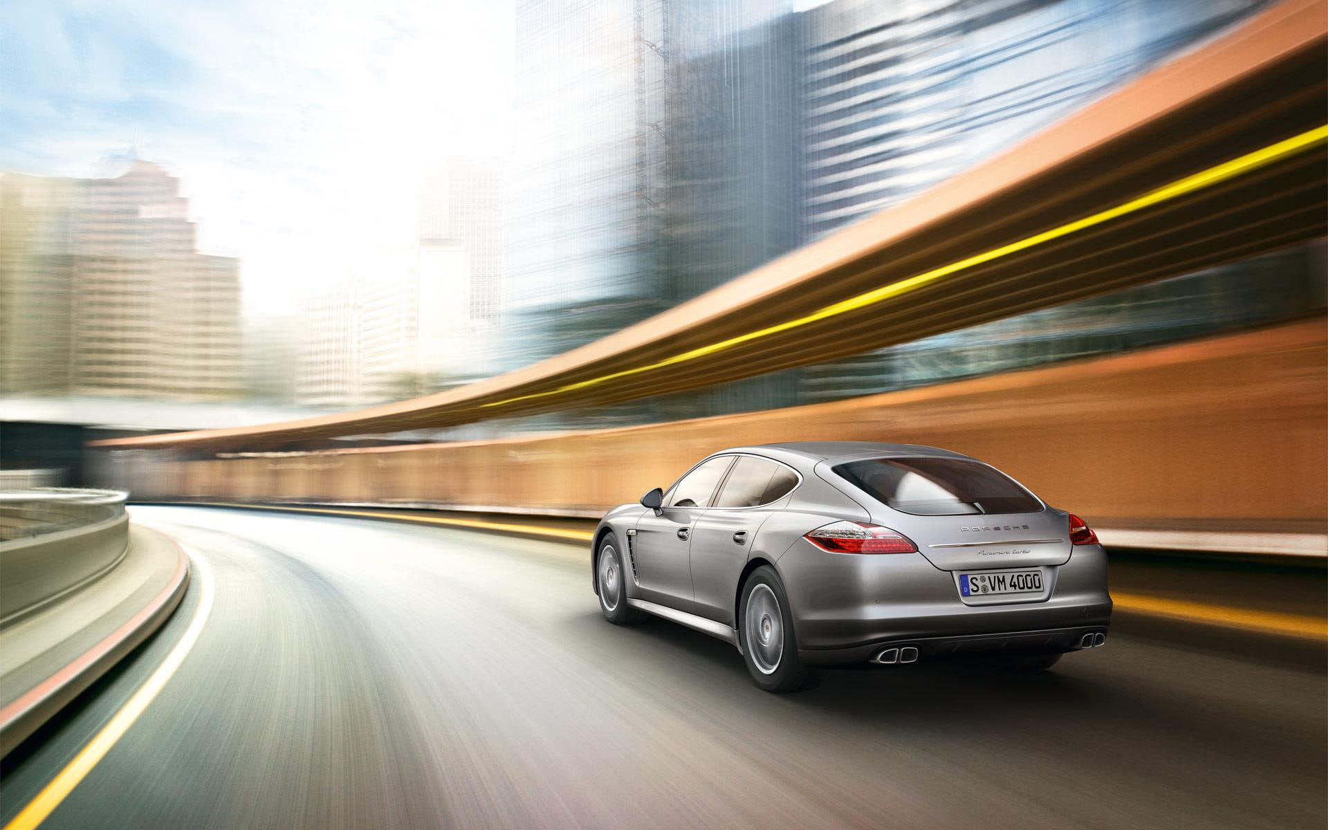cars, 1080P, panamera, porsche, silver, turbo, HD Wallpaper
