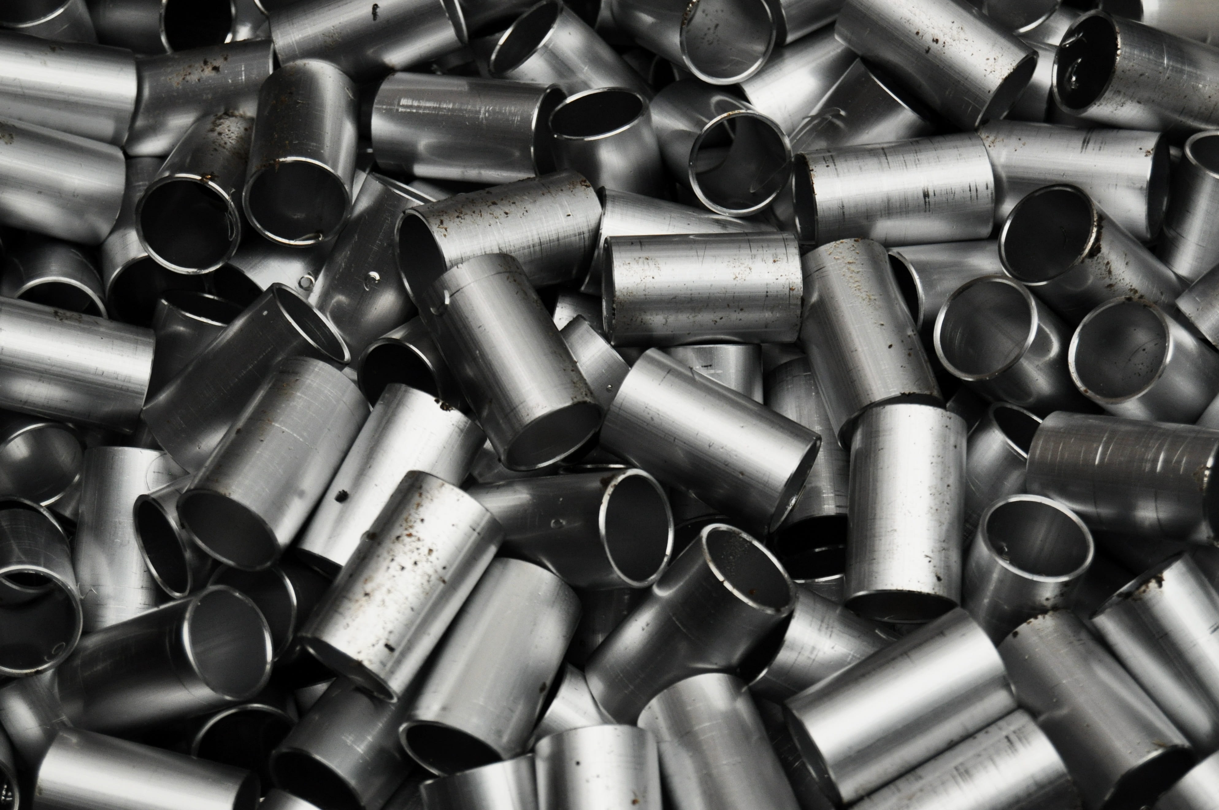 metal, background, industry, close-up, heap, steel, parts, high angle view, large group of objects, stack, ammunition, aggression, silver, full frame, surface, HD Wallpaper