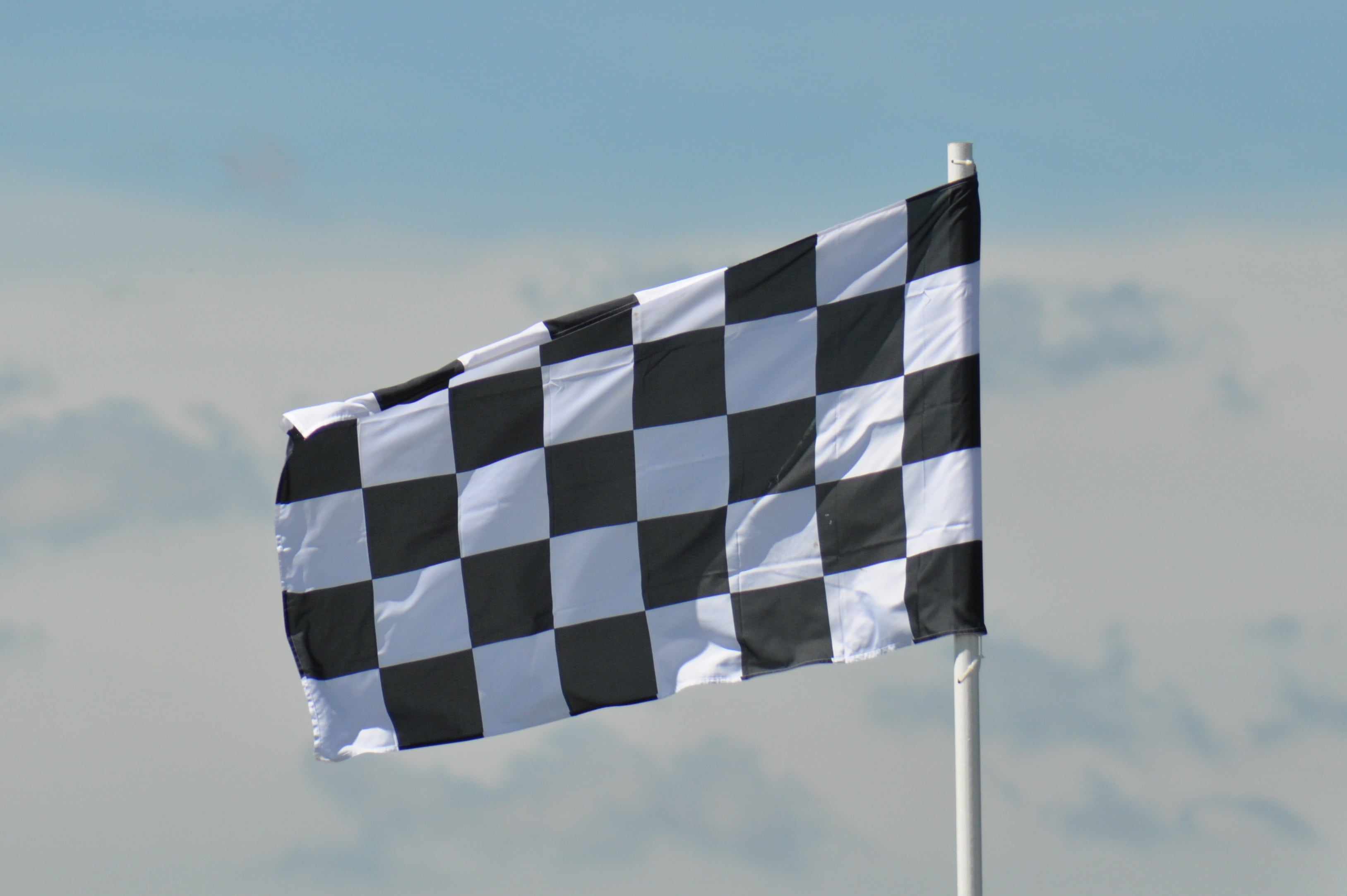 fast, champion, sky, pattern, grand prix, 2K, patriotism, chequered, rally, wave, motion, race car, environment, checked, formula, checkered flag, blue, HD Wallpaper