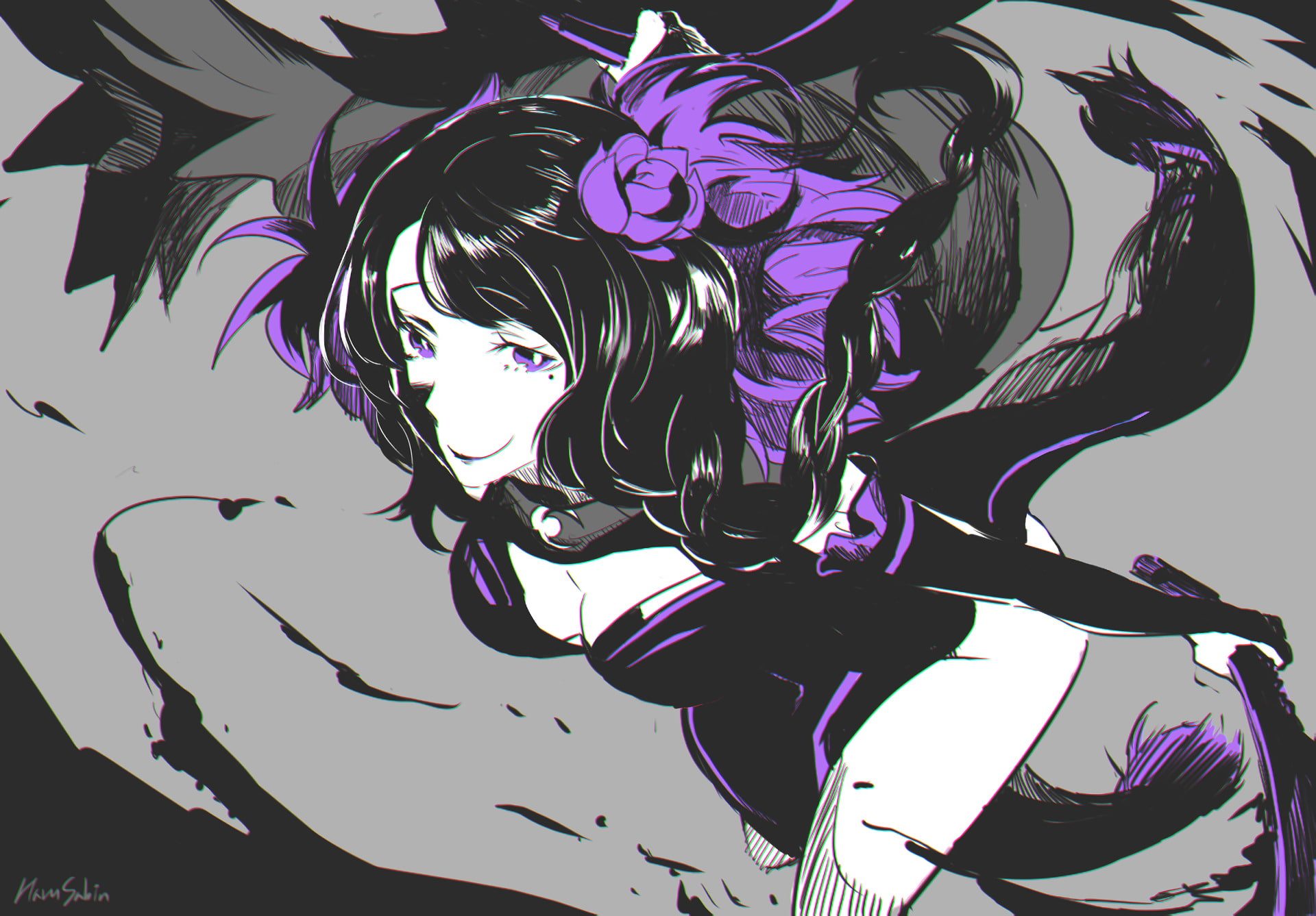 close-up, art and craft, representation, human representation, pattern, indoors, 1080P, purple, Re:Zero, Anime, animal wildlife, multi colored, creativity, HD Wallpaper