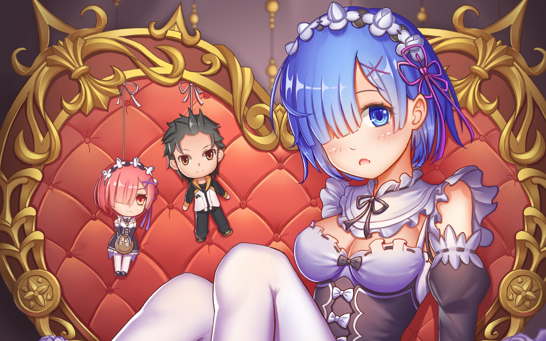 human representation, night, females, nature, 1080P, multi colored, rezero starting life in another world, celebration, holiday, beauty, event, adult, HD Wallpaper
