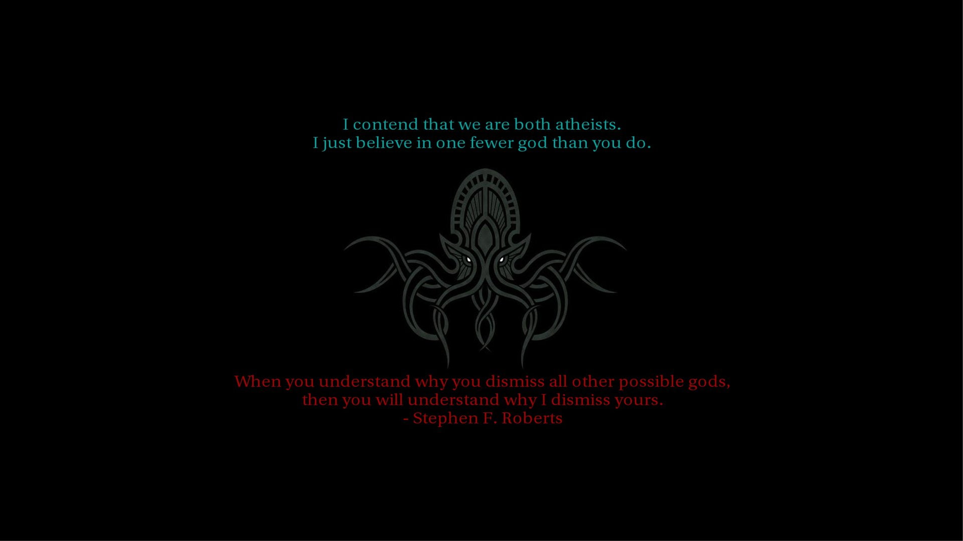 cthulhu, atheism, quotes, religion, 1080P, HD Wallpaper