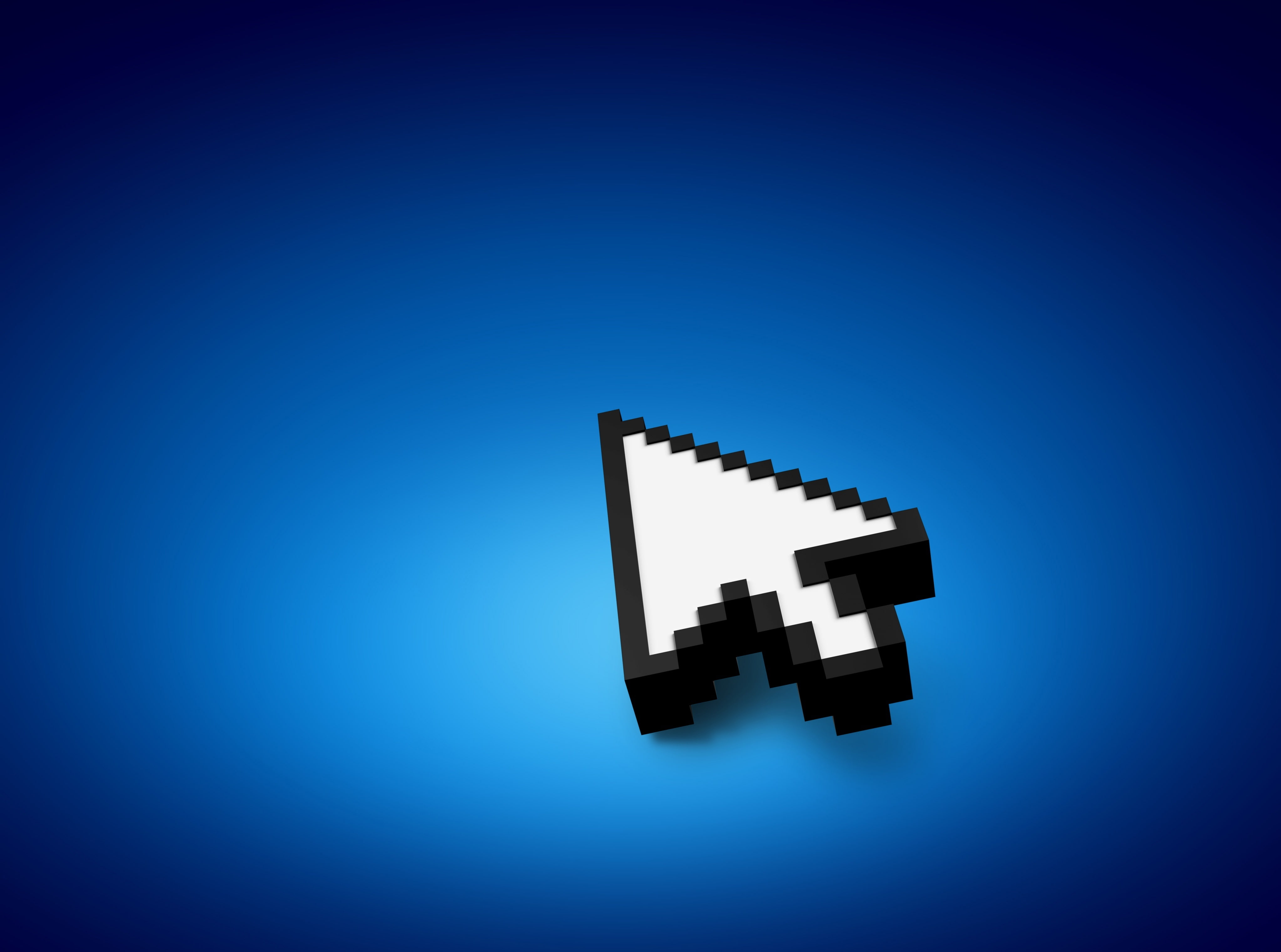 Others, colored background, computer equipment, design, technology, blue background, cut out, shape, Pointer, 4K, copy space, Mouse, sign, indoors, shadow, HD Wallpaper