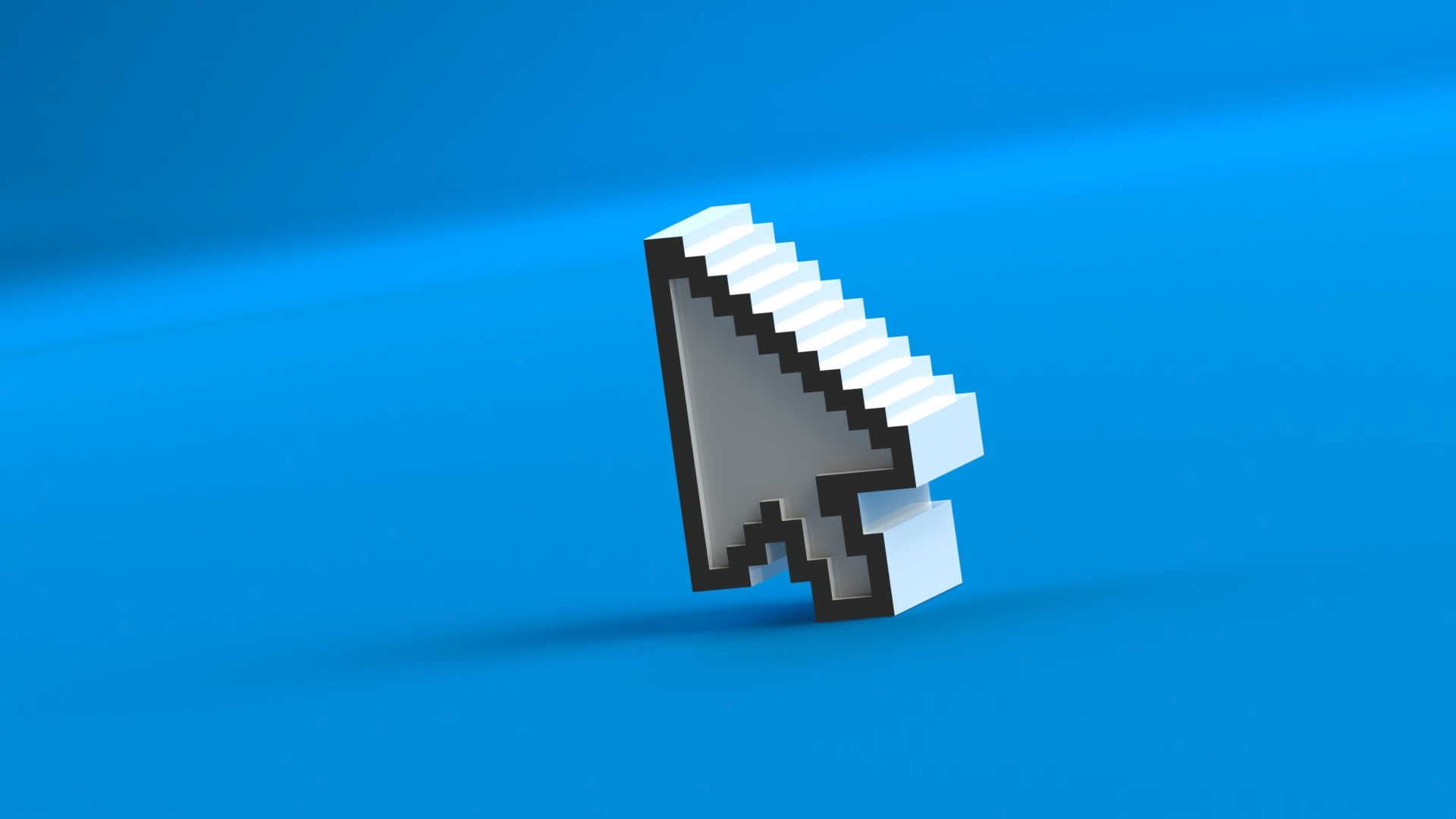 symbol, three Dimensional, motion, internet, form, illustration, isolated, copy space, close-up, blue background, sign, equipment, side view, computer equipment, HD Wallpaper
