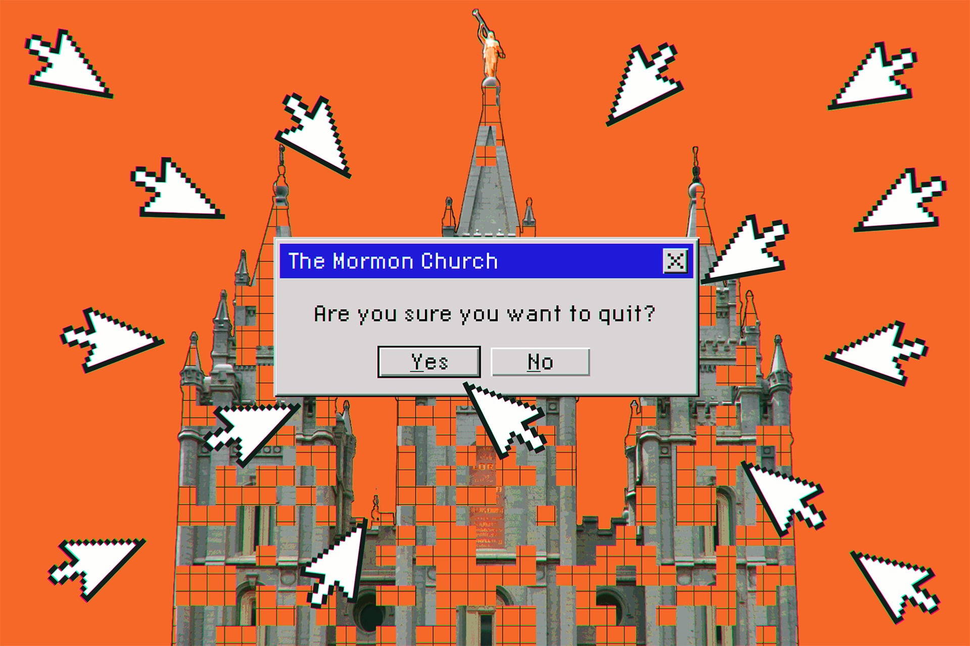 1080P, cursor, digital, church, Mormon, digital art, HD Wallpaper