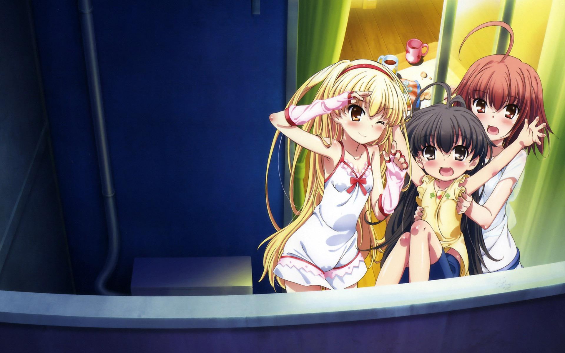 father, 1920x1200, girls, listen to me girls i am your father!, listen, illustration, 1080P, anime, HD Wallpaper