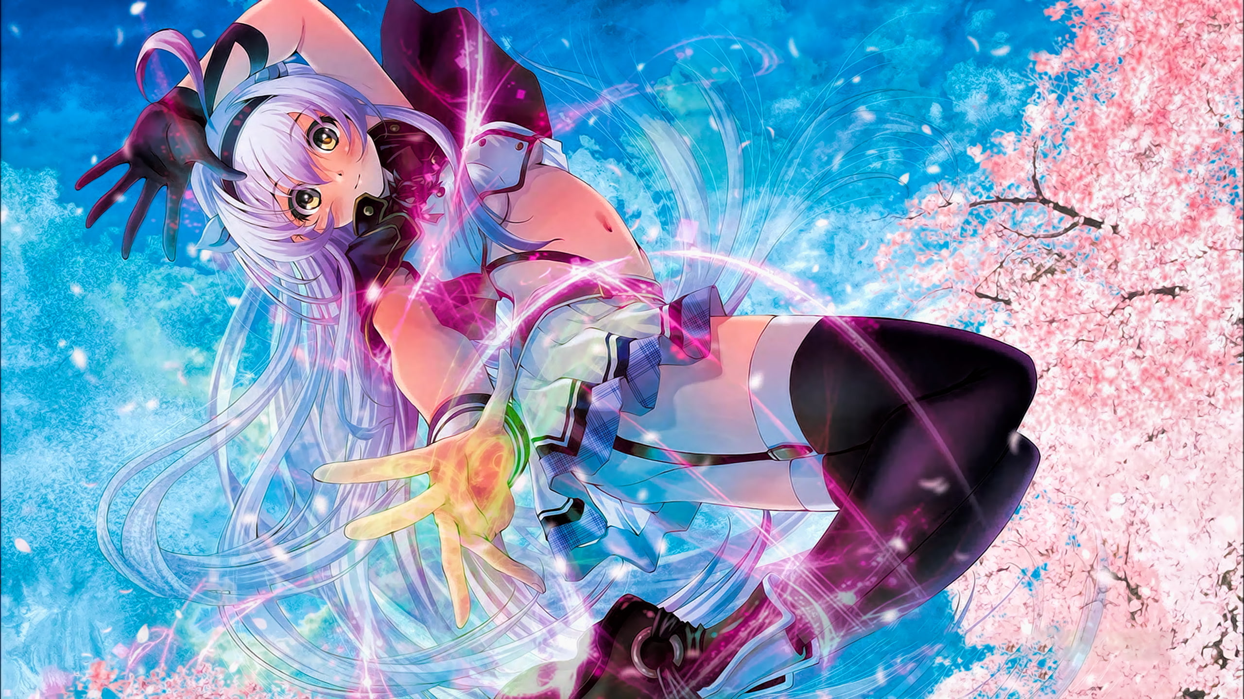 thigh-highs, Rumia, 2K, Rokudenashi Majutsu Koushi to Akashic Records, Sistine Fibel, HD Wallpaper