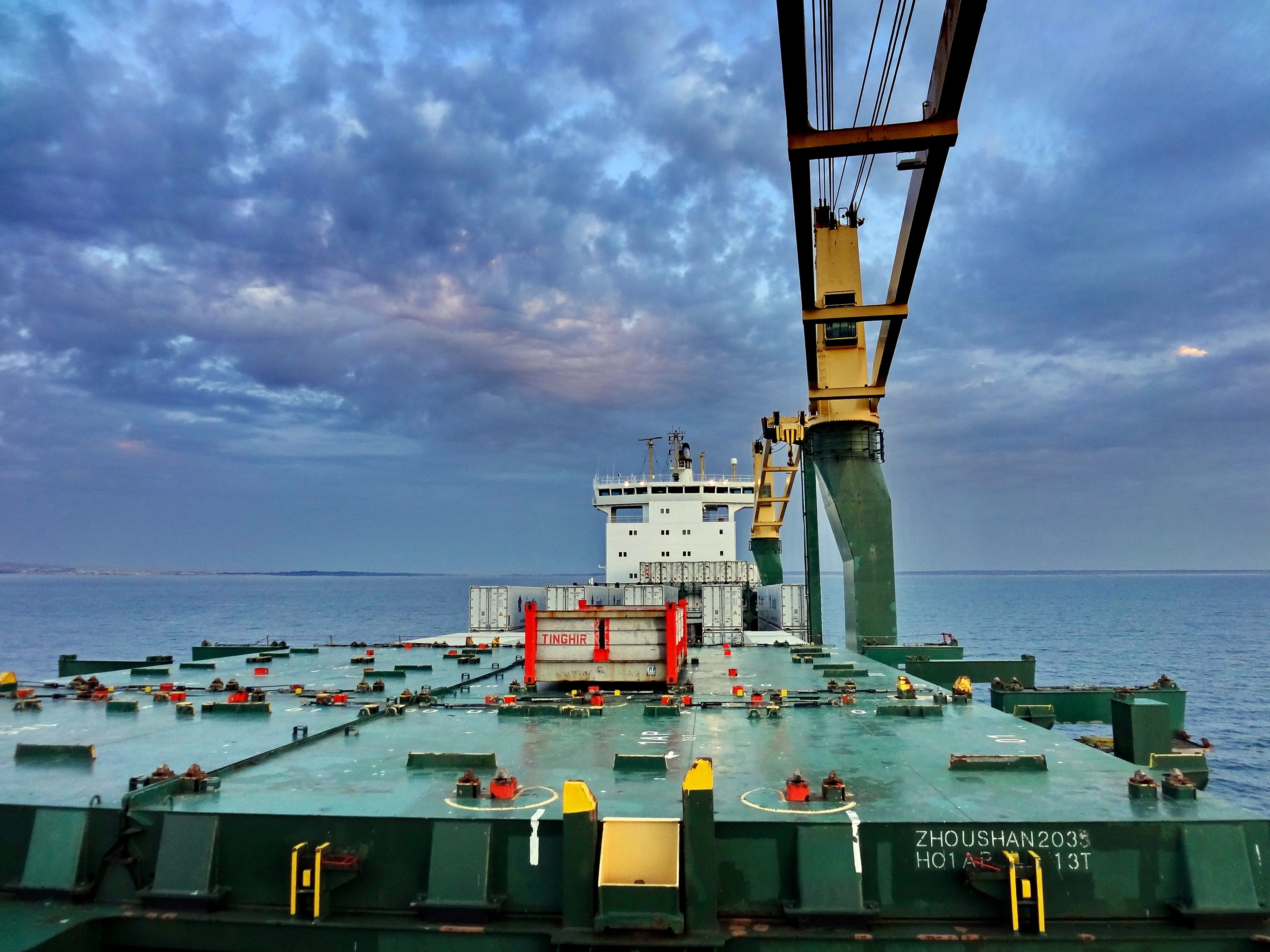 outdoors, cloud - sky, freight transportation, the hassan ii mosque, sky, built structure, nautical vessel, machinery, shipping, no people, commercial dock, HD Wallpaper