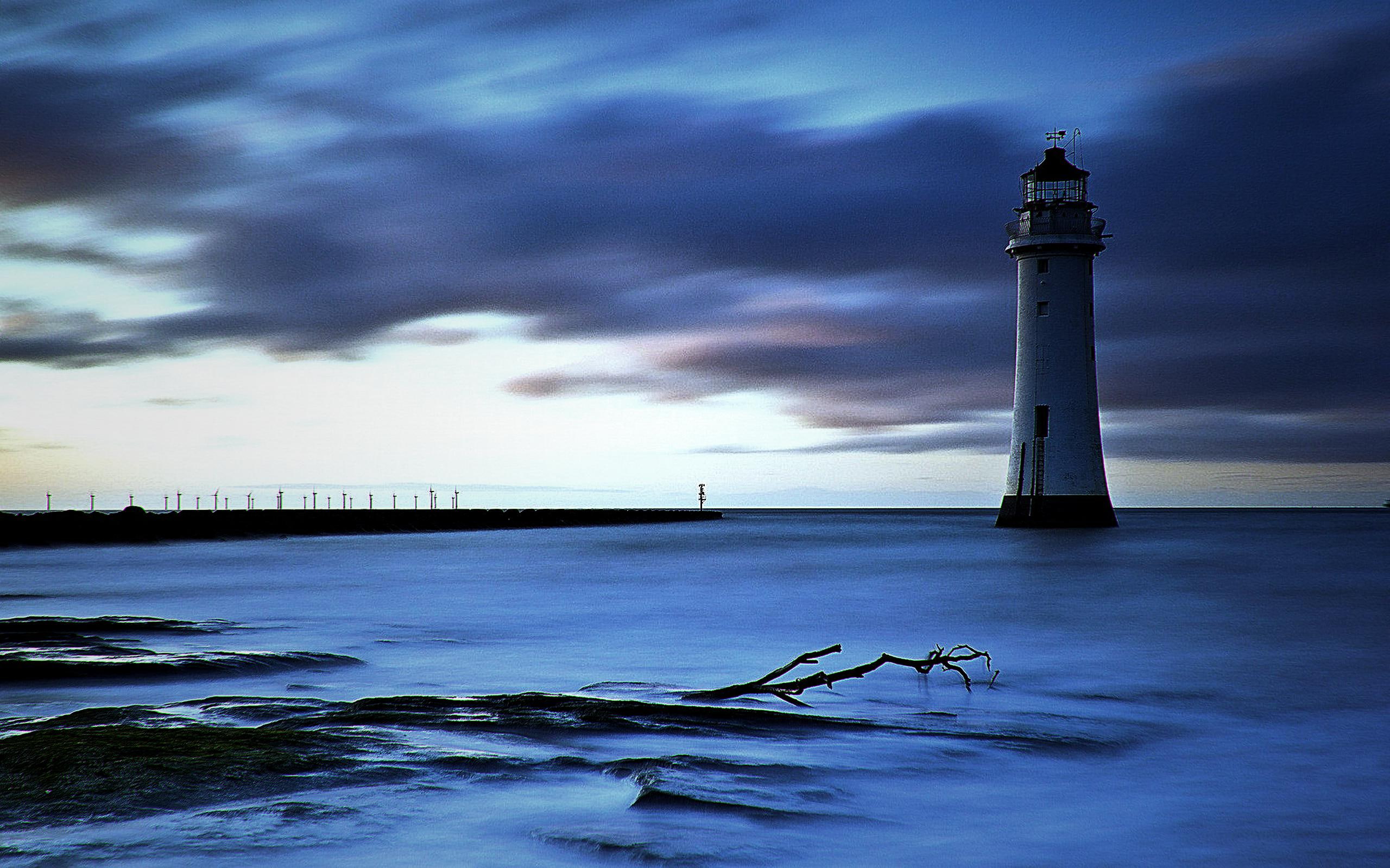 darkroom, landscapes, lighthouse, scenery, 2K, north, HD Wallpaper