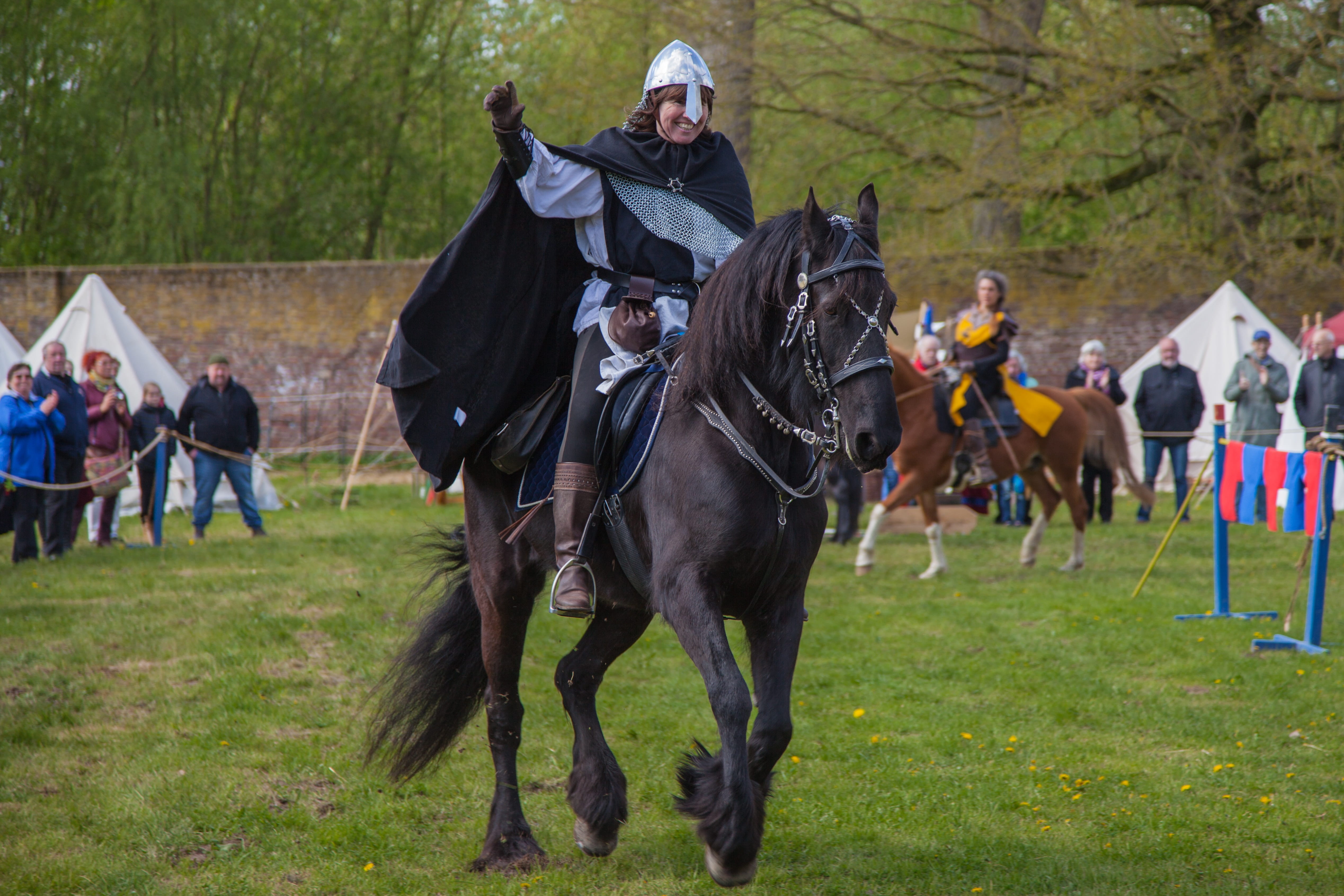 herbivorous, domestic, historically, nature, field, competition, men, black, equestrian games, mammal, activity, horsewoman, riding, middle ages, outdoors, HD Wallpaper