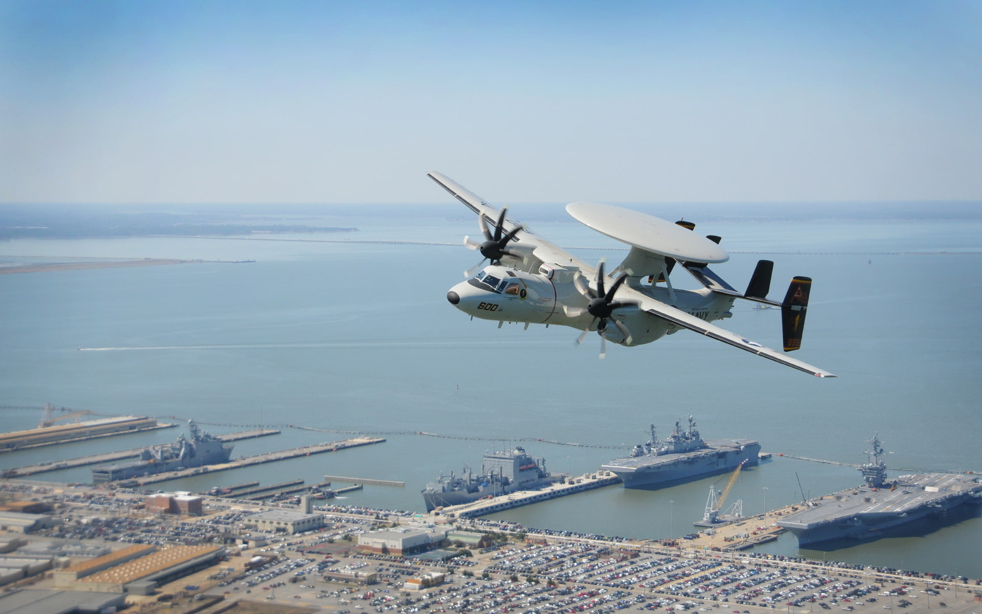1080P, An E-2D Hawkeye, USS Theodore Roosevelt, NORFOLK, HD Wallpaper