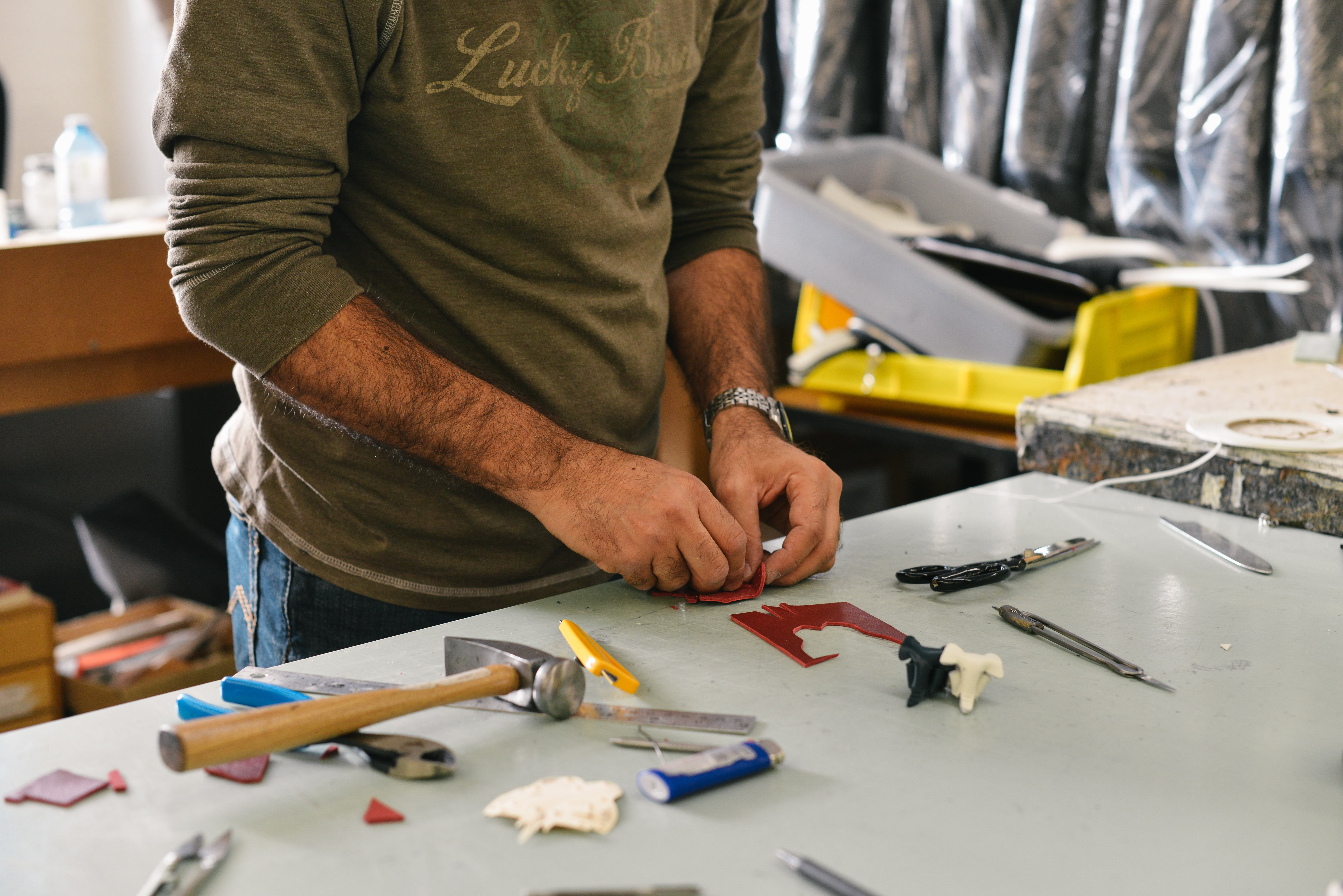 small business, preparation, adult, hammer, occupation, plastic, workshop, man, skill, one man only, workbench, green, craftsperson, adults only, men, holding, HD Wallpaper
