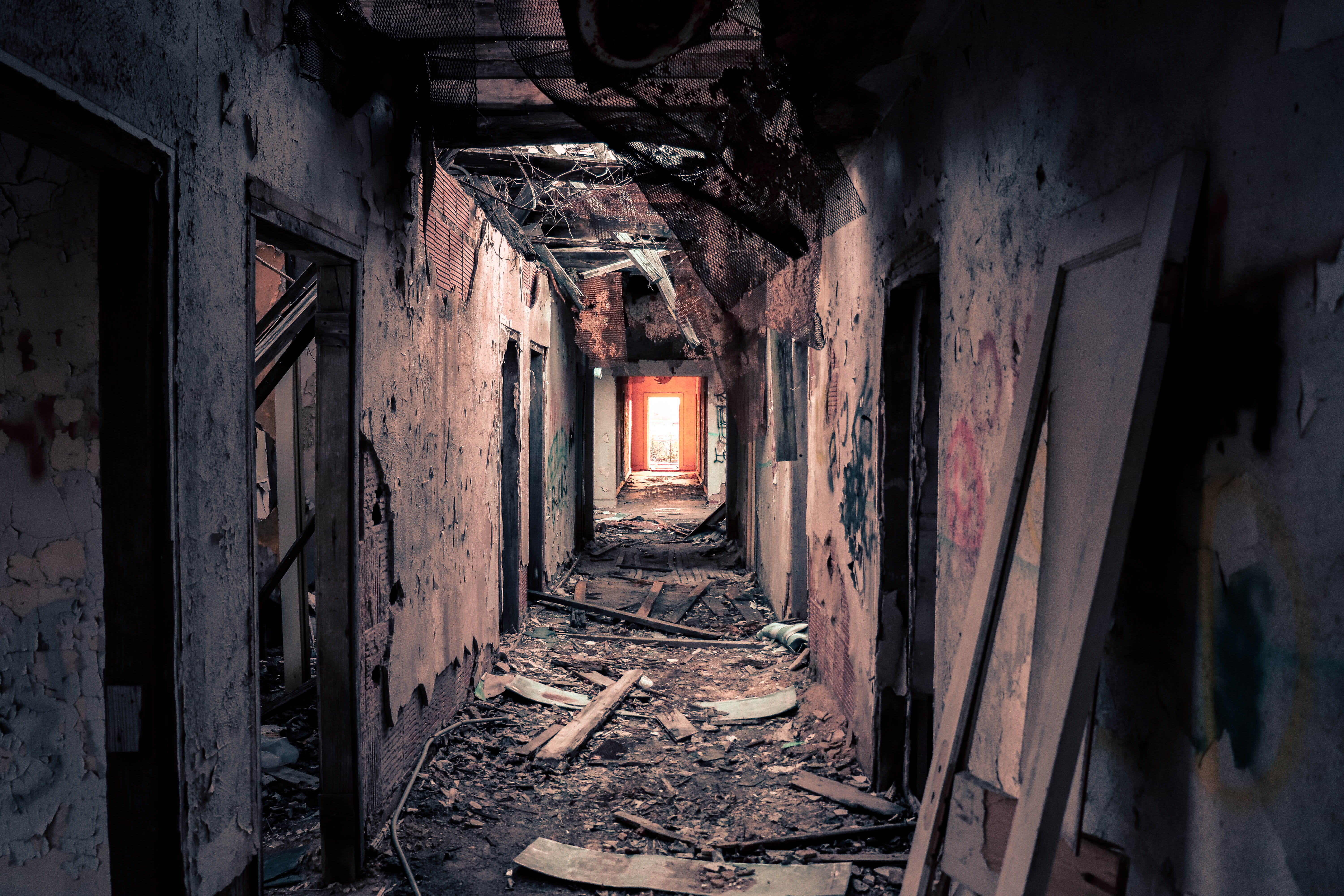old, wooden, day, bad condition, 5K, built structure, run-down, abandoned, the past, window, weathered, dirty, obsolete, wall, demolished, building, ruined, HD Wallpaper