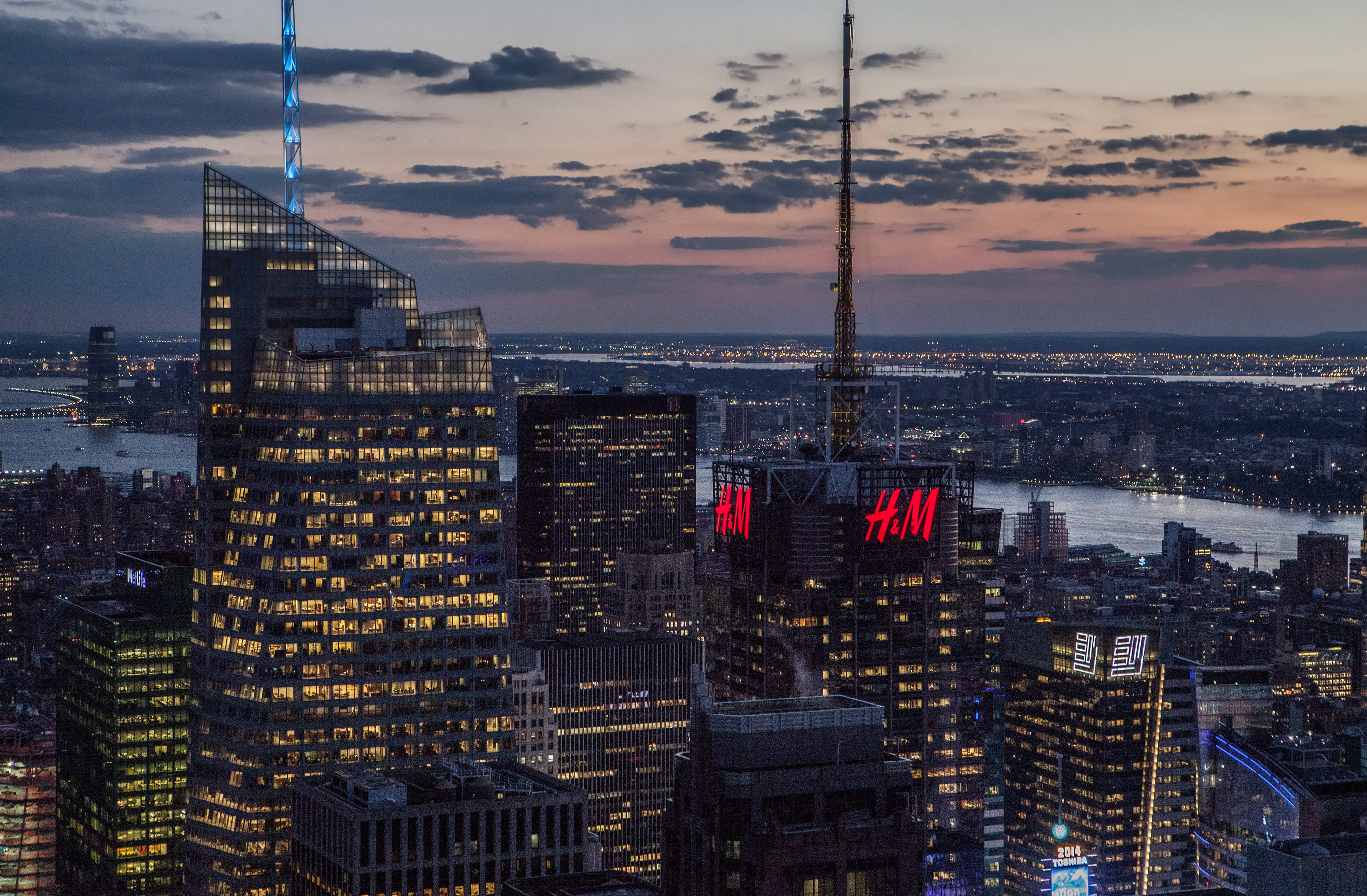 Manhattan, city Life, urban Skyline, travel, city, building, sunset, financial district, tower, finance, uSA, night, centre, office, top, office building exterior, HD Wallpaper