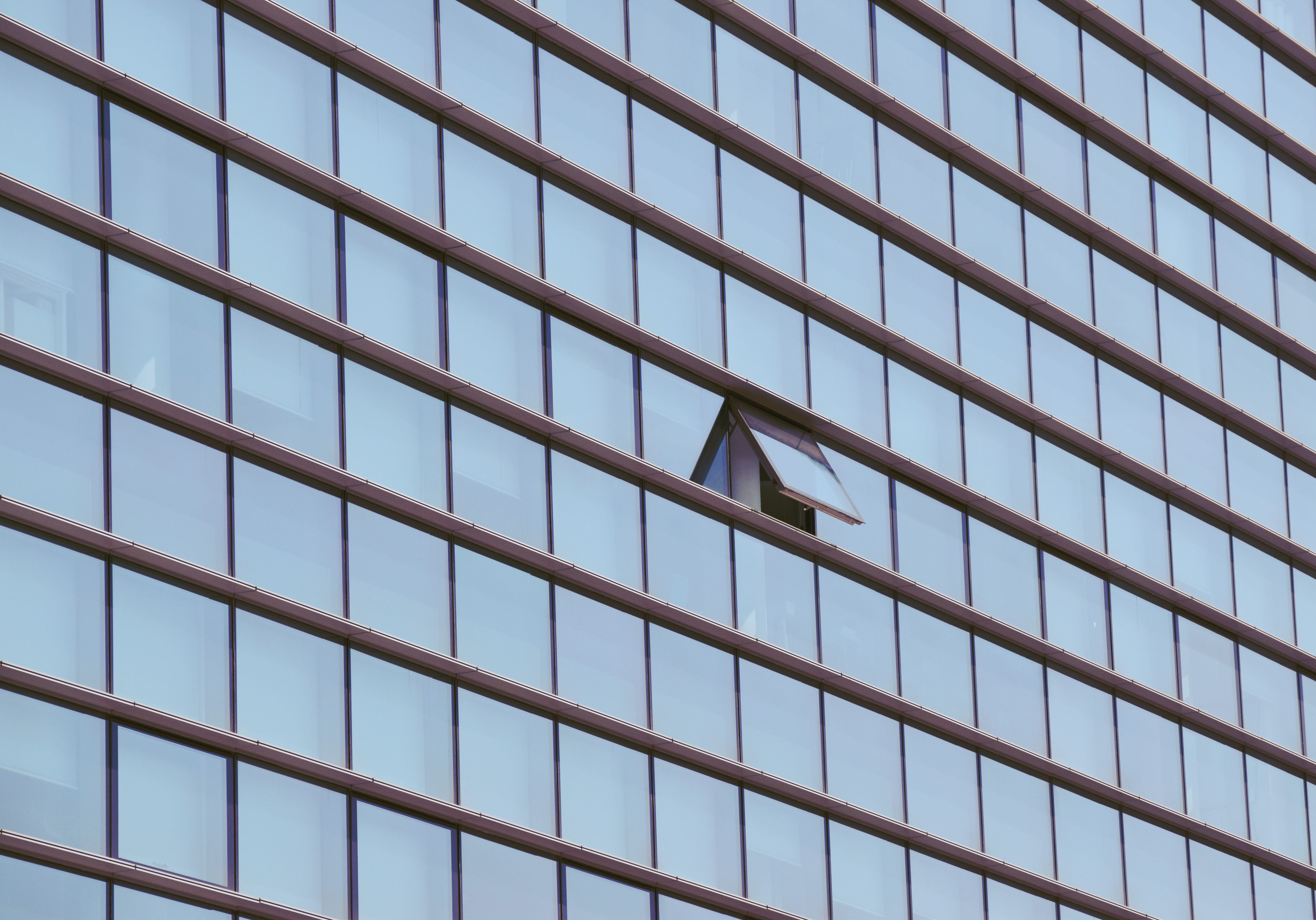 office Building, modern, blue, architecture And Buildings, open, full frame, shape, urban Scene, built Structure, reflection, skyscraper, building Exterior, HD Wallpaper