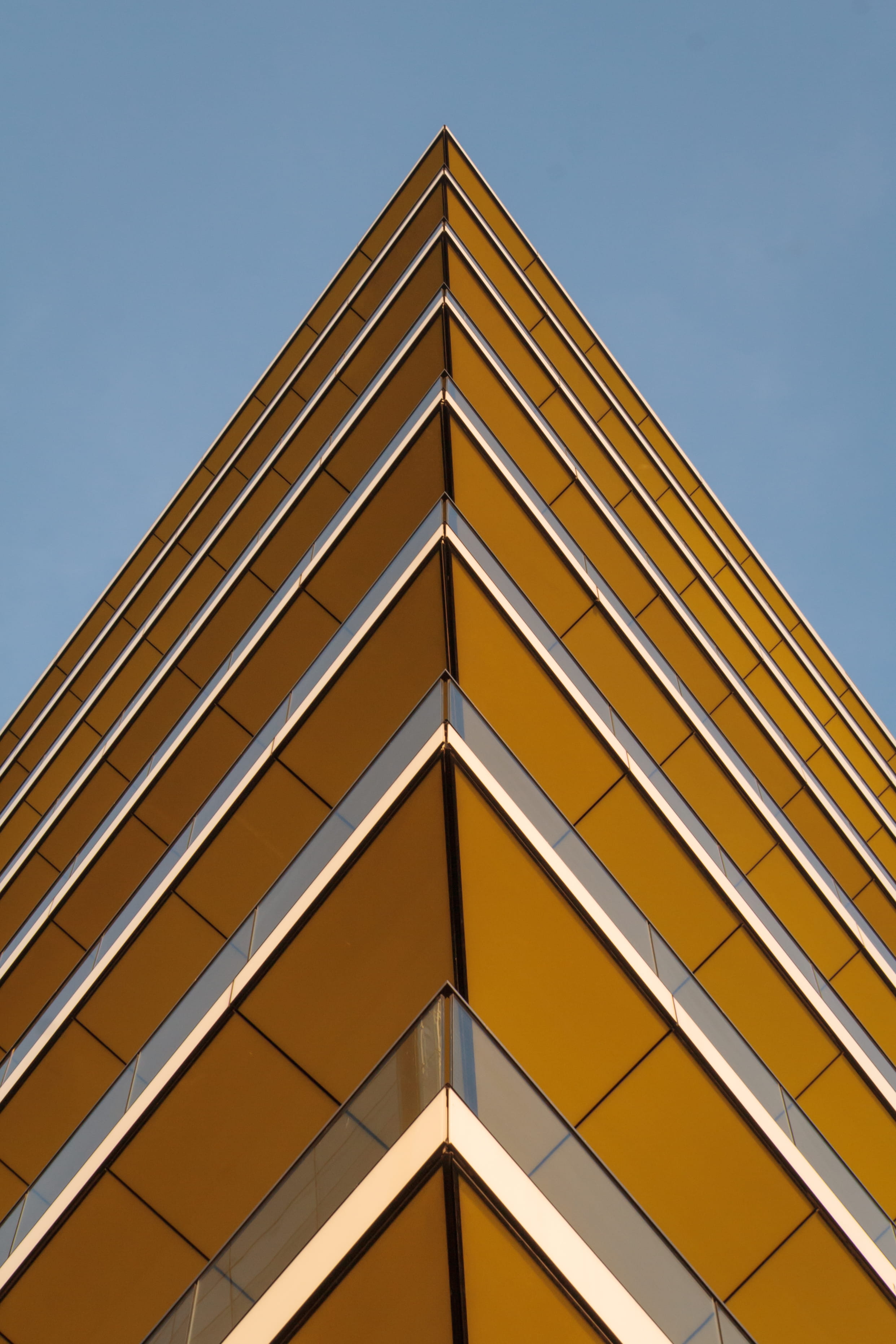 2K, office Building, multi colored, London, geometric shape, building Exterior, eye, business, office, yellow, view, sky, corner, s, no people, window, Phone HD Wallpaper