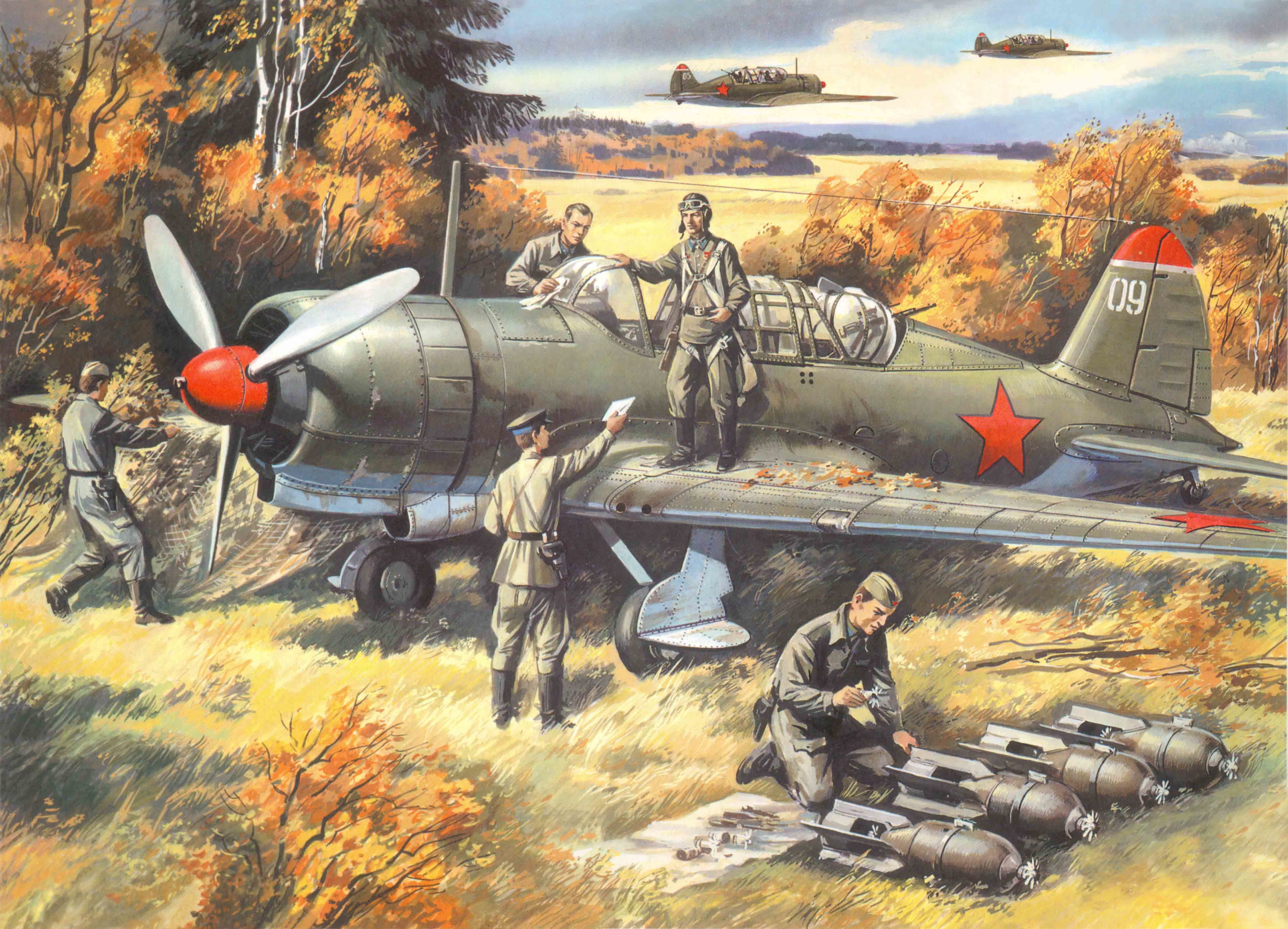  Su-2, group, plant, WW2., departure, air vehicle, scout, middle, government, the plane, conflict, WWII, tree, uniform, BBC, day, airplane, battle, HD Wallpaper