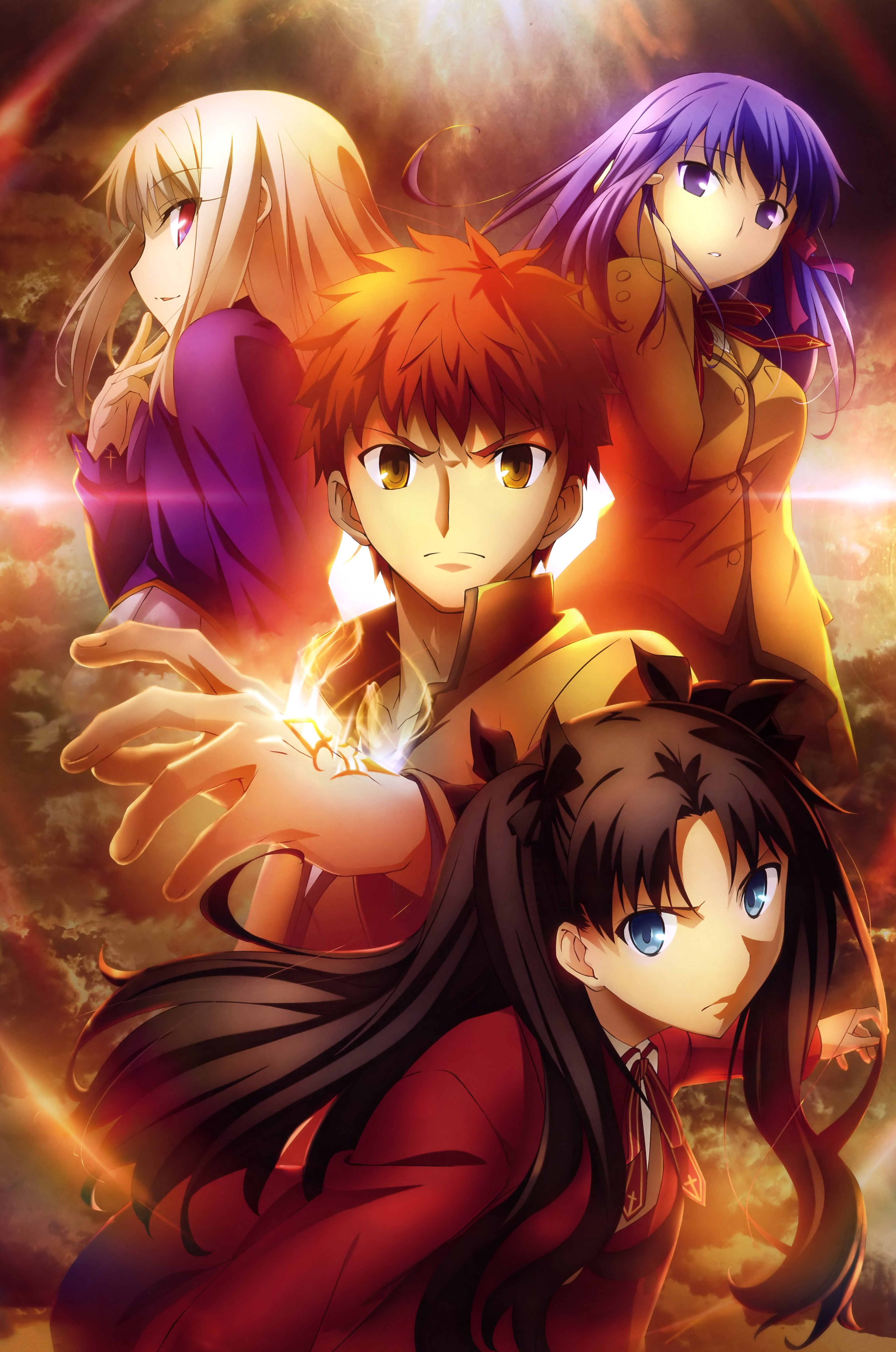 Shirou Emiya, Tohsaka Rin, Matou Sakura, Sakura Matou, 5K, Fate Series, Phone HD Wallpaper