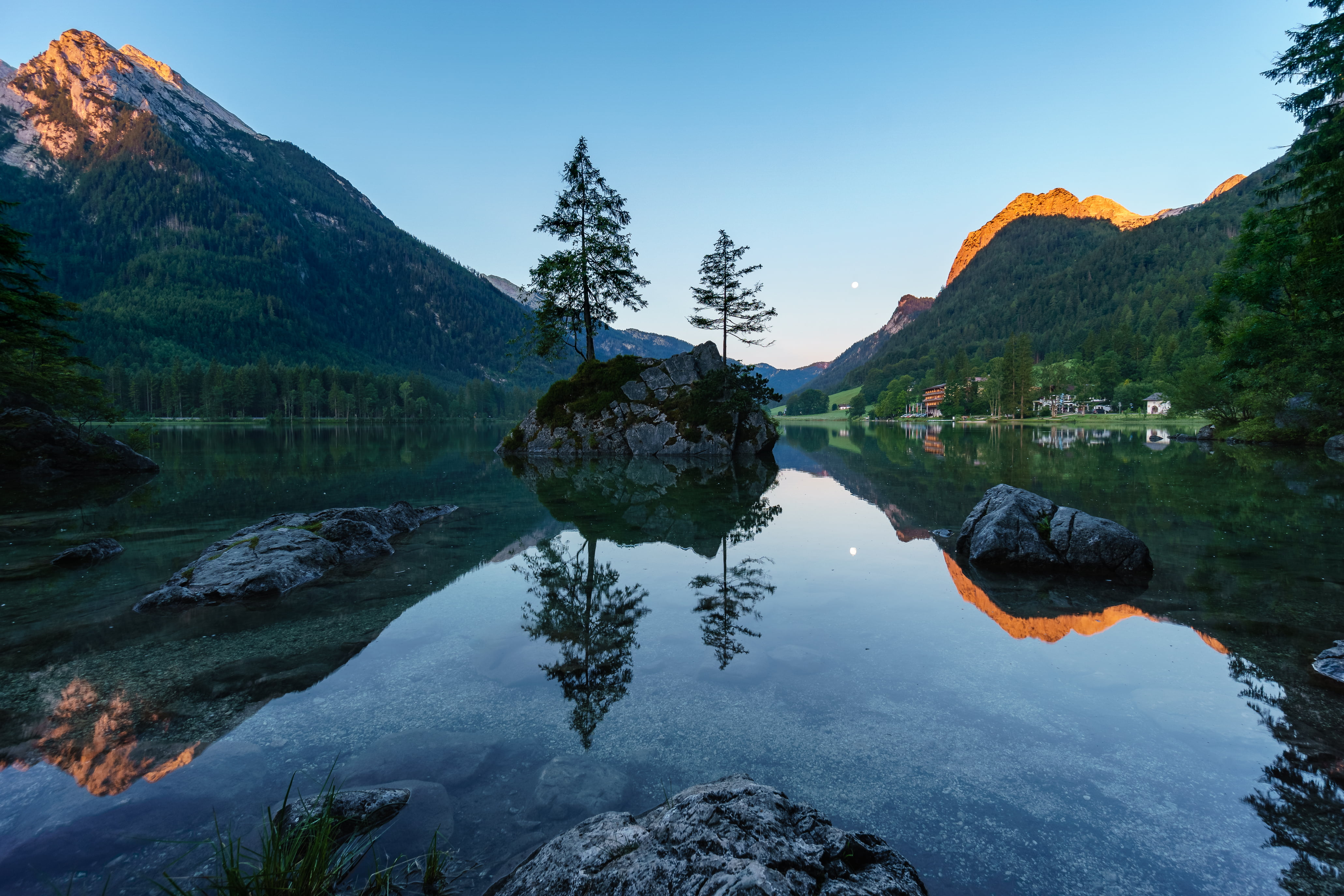 forest, scenics, Bayern, beauty In Nature, mit, water, tree, outdoors, Camping, body of water, reflection, mountain Range, Natur, Travel, green, landscape, HD Wallpaper