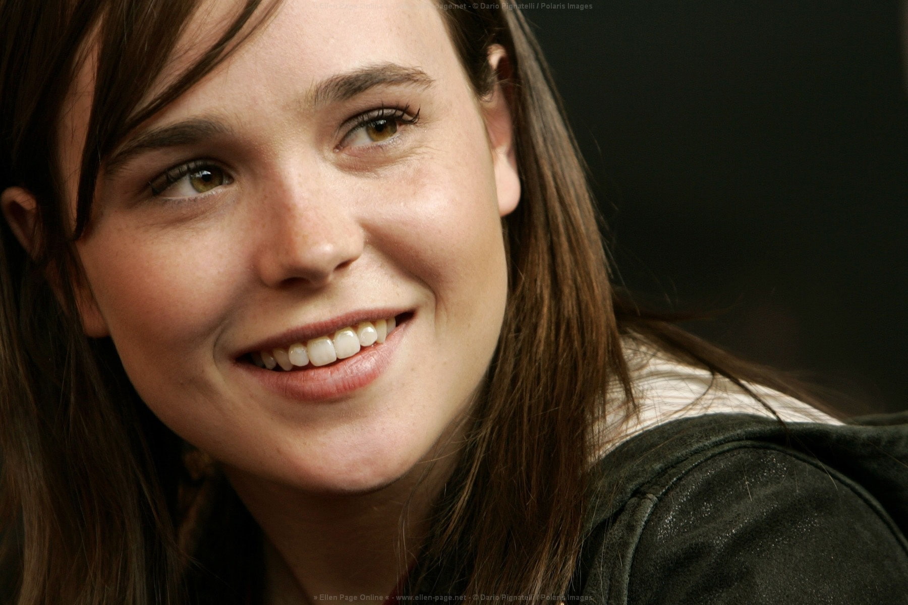 720P, headshot, Ellen Page, teenager, body part, women, brown hair, human body part, eyes, human hair, teeth, human face, toothy smile, portrait, long hair, HD Wallpaper