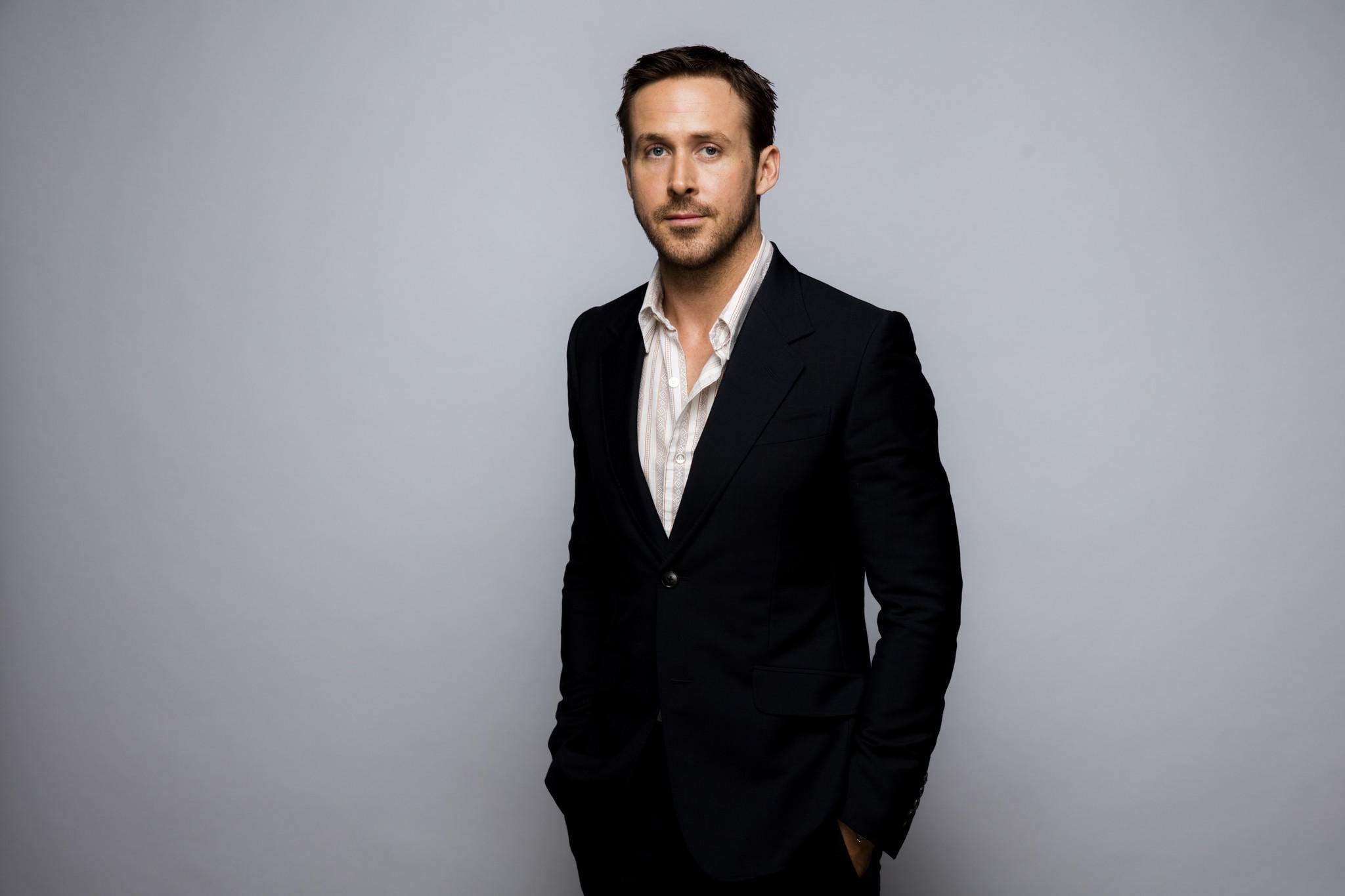 Ryan Gosling, photoshoot, jacket, actor, Jay L Clendenin, background, LA Times, costume, 1080P, HD Wallpaper
